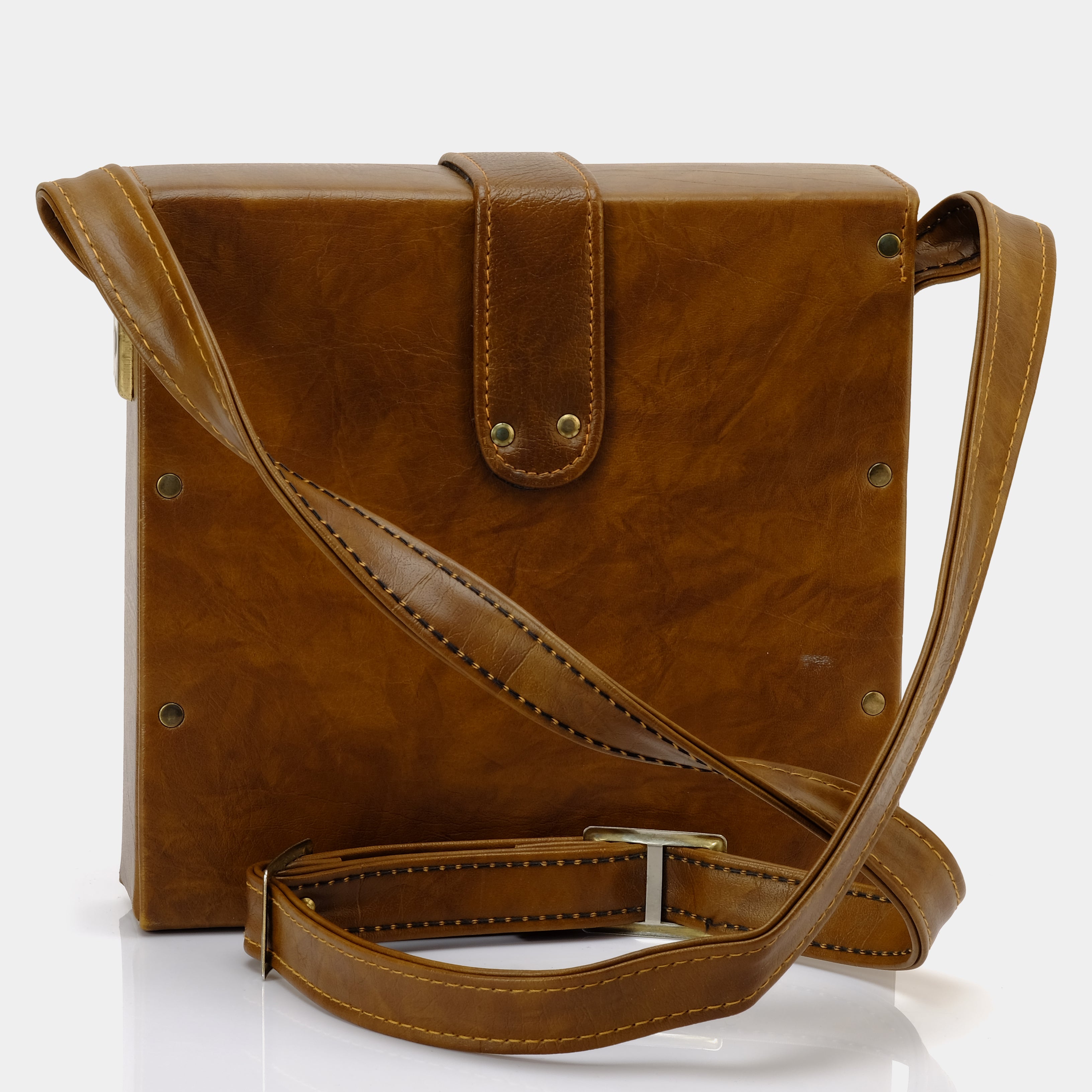 Brown Faux Leather Instant Camera Case - Foldable Protective Cover for Fujifilm Instax Mini 9/11/40, Polaroid Now, Kodak Printomatic | Perfect for Travel, Parties & Photo Walks