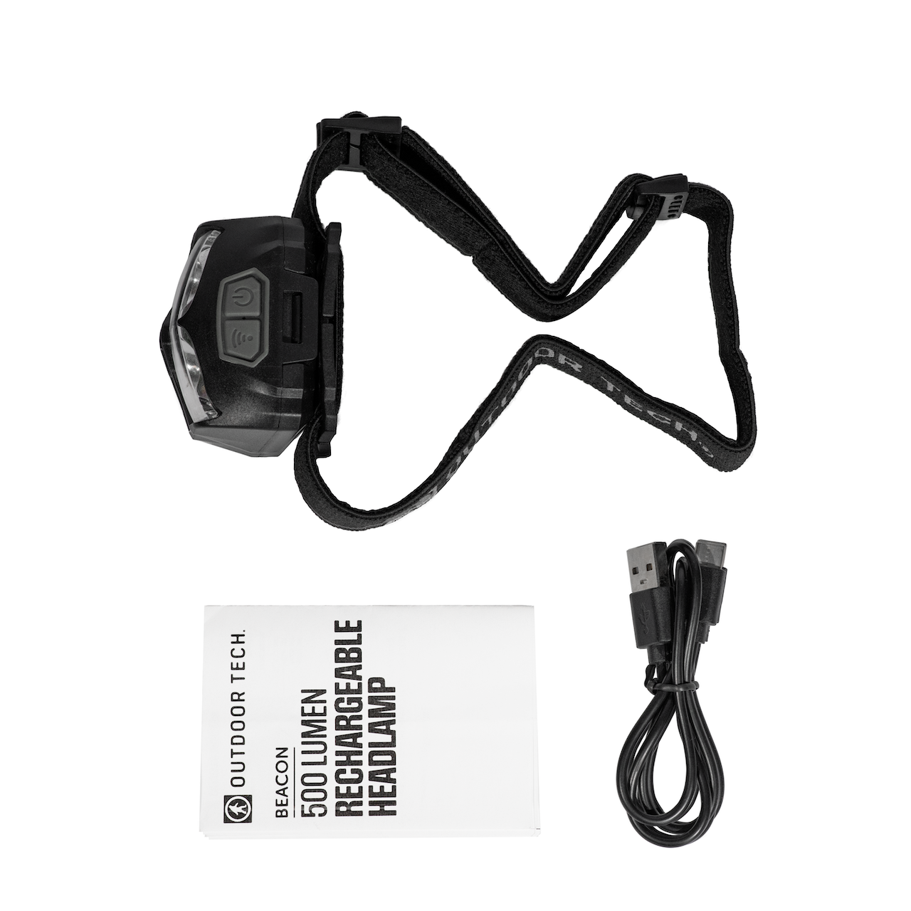Rechargeable 500 Lumen LED Headlamp for Camping, Hiking, Running & Outdoor Activities - Waterproof & Lightweight Headlight with Adjustable Headband