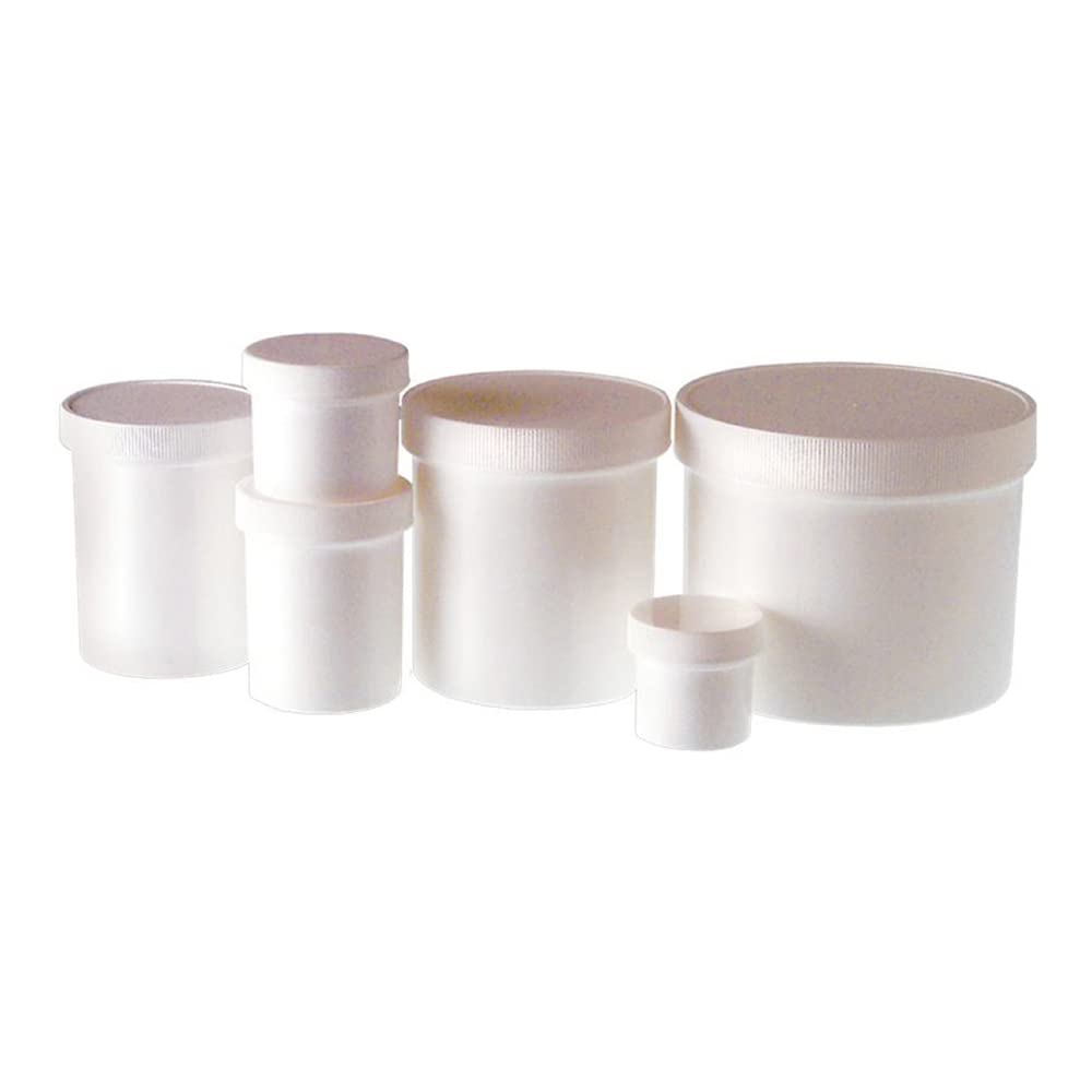 8 oz White Polypropylene Jar with 70-400 Unlined Cap - Pack of 336 | Durable Plastic Container for Food Storage, Lab Samples & Industrial Use
