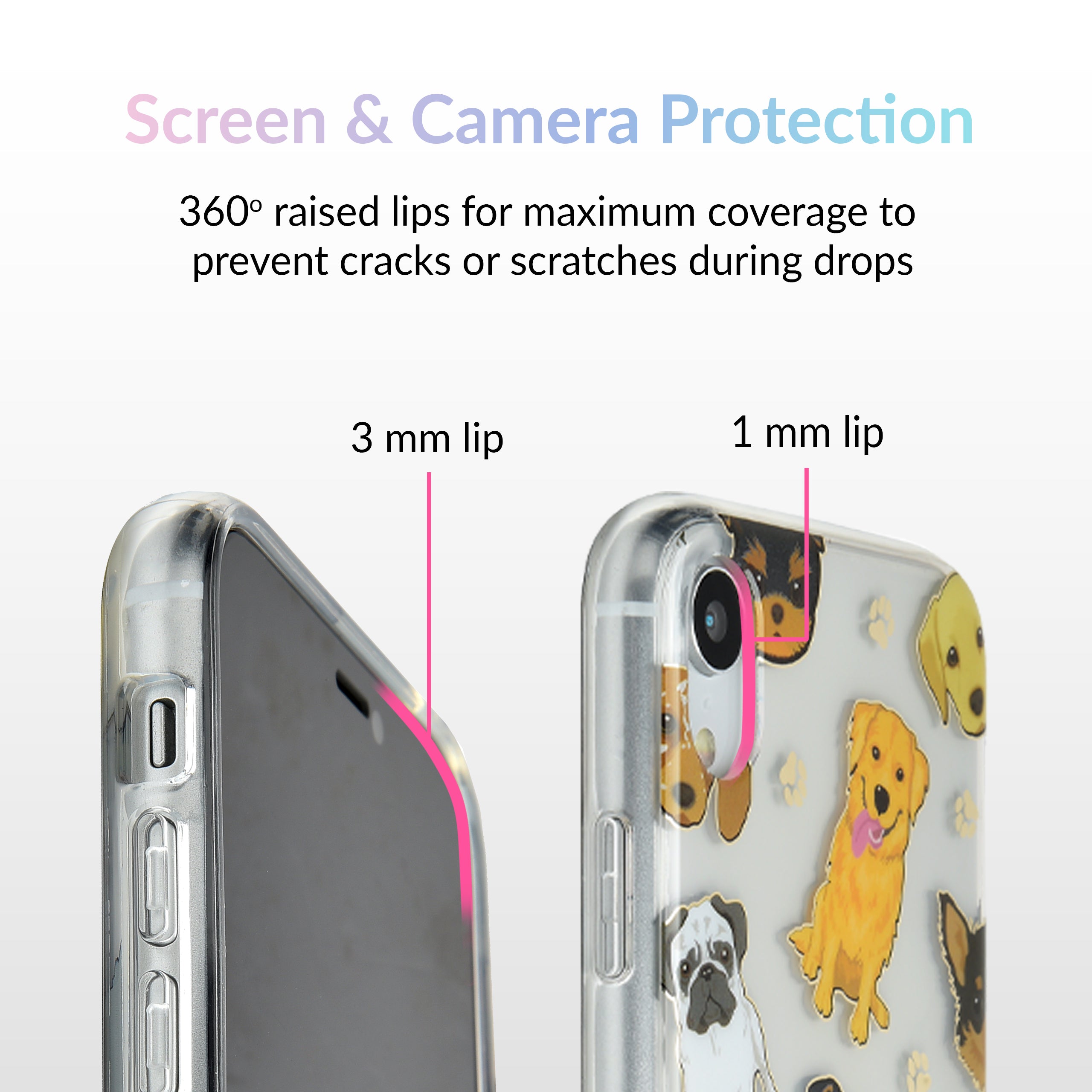 Clear iPhone Case for Dogs - Durable Pet-Friendly Phone Cover for Dog Lovers - Perfect for Outdoor Adventures, Walks, and Pet Photography