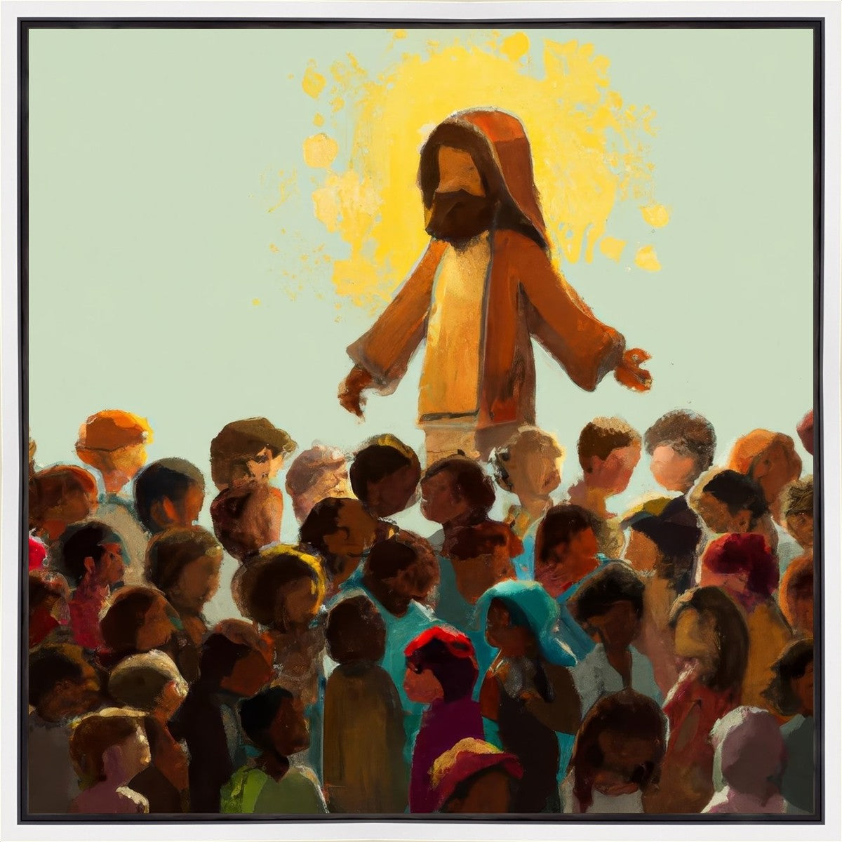 Blessed Are The Children Gallery Wrap Canvas - Inspirational Christian Wall Art for Nursery, Kids Room & Sunday School Decor