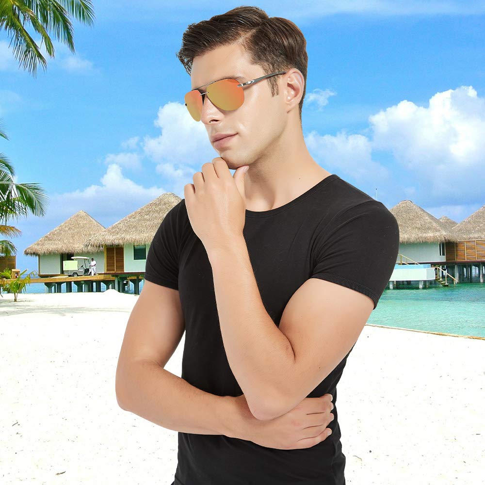 Polarized Aviator Sunglasses for Men & Women - UV Protection Mirrored Lenses for Driving, Outdoor Activities & Fashion Accessories