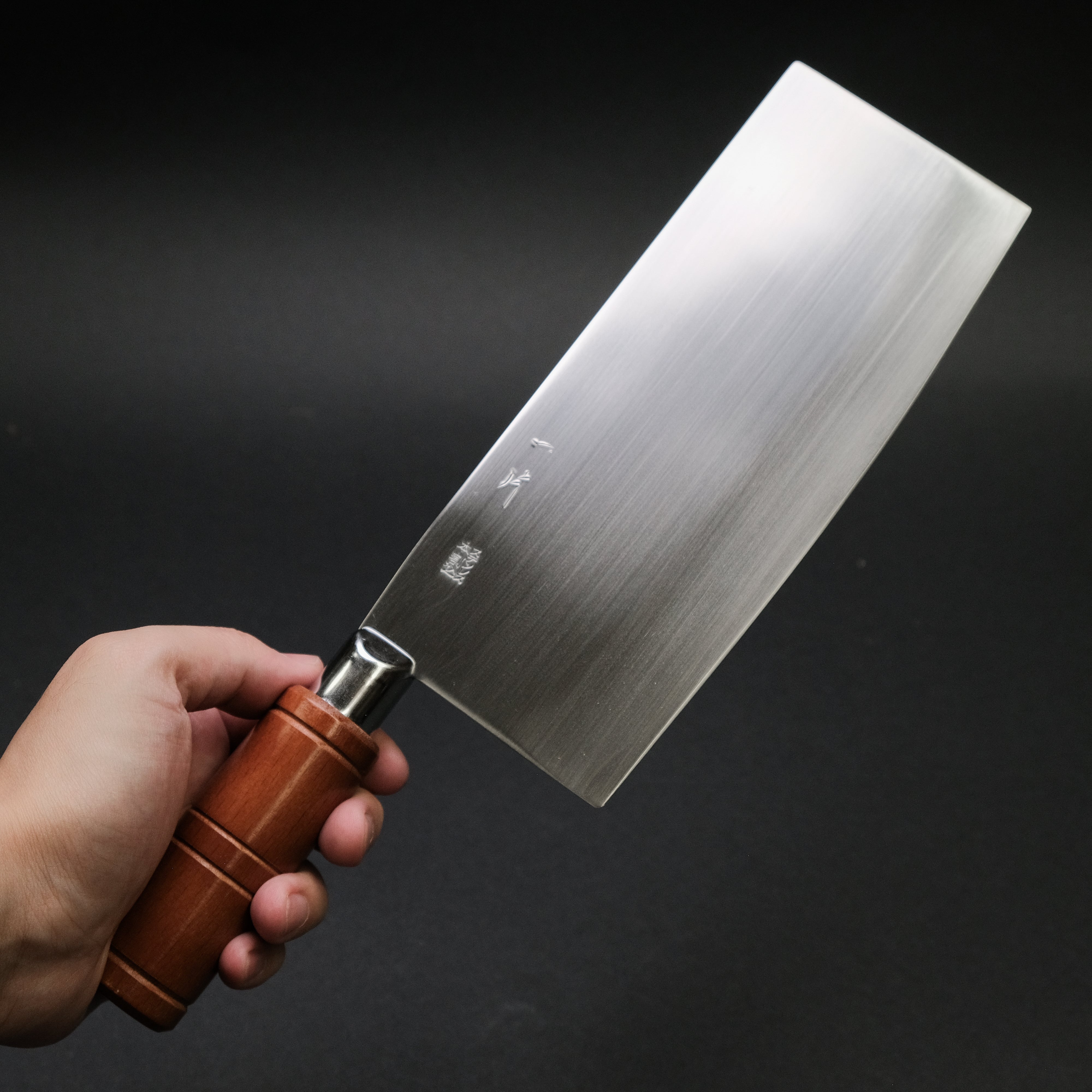 Hitohira 200mm Stainless Steel Clad Chinese Cleaver with Beechwood Handle - Professional Chef Knife for Asian Cuisine, Meat & Vegetable Chopping