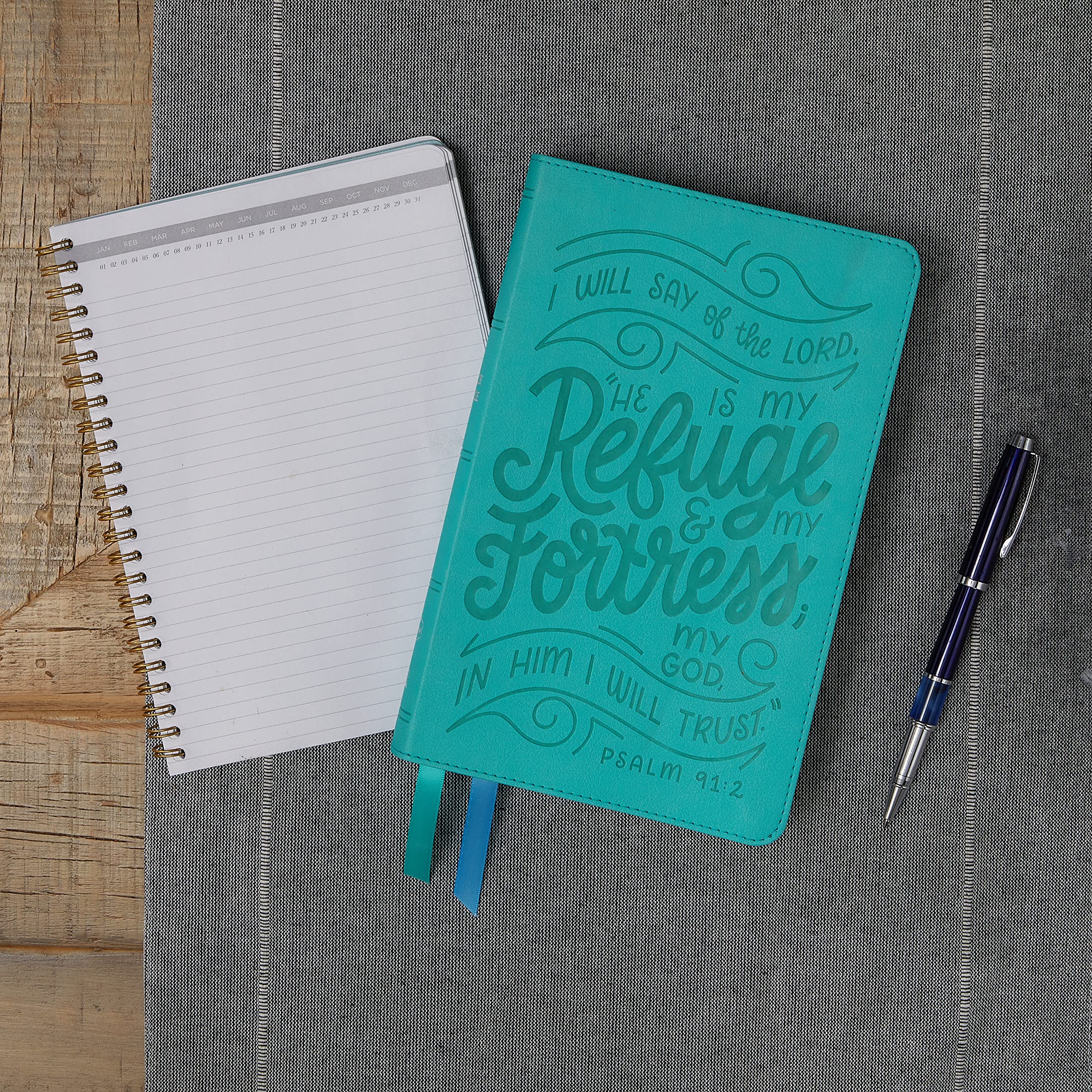 NKJV Thinline Youth Edition Bible - Turquoise Leathersoft Cover, Red Letter Text, Comfort Print | Holy Bible New King James Version | Perfect for Teens, Bible Study & Gift Giving