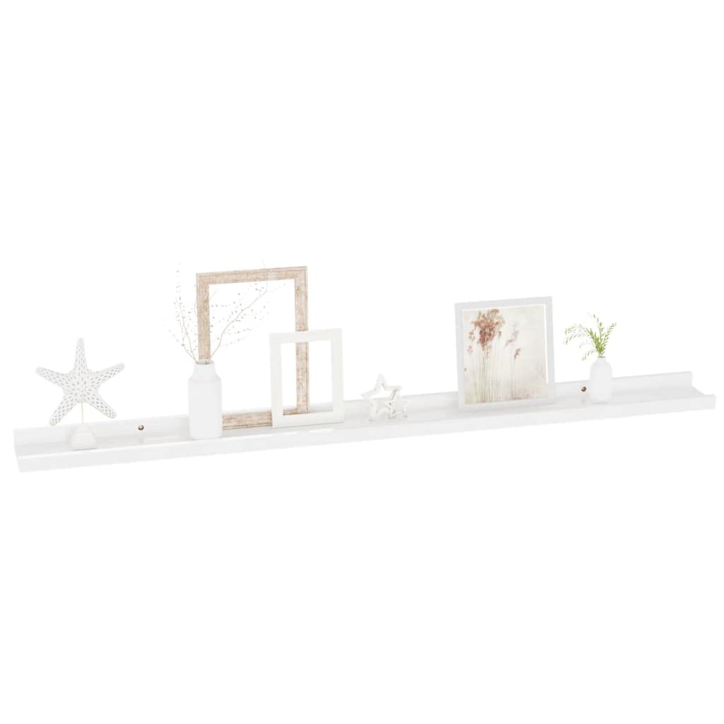 FAMIROSA 4-Piece Wall Shelves Set - High Gloss White Floating Shelves 39.4
