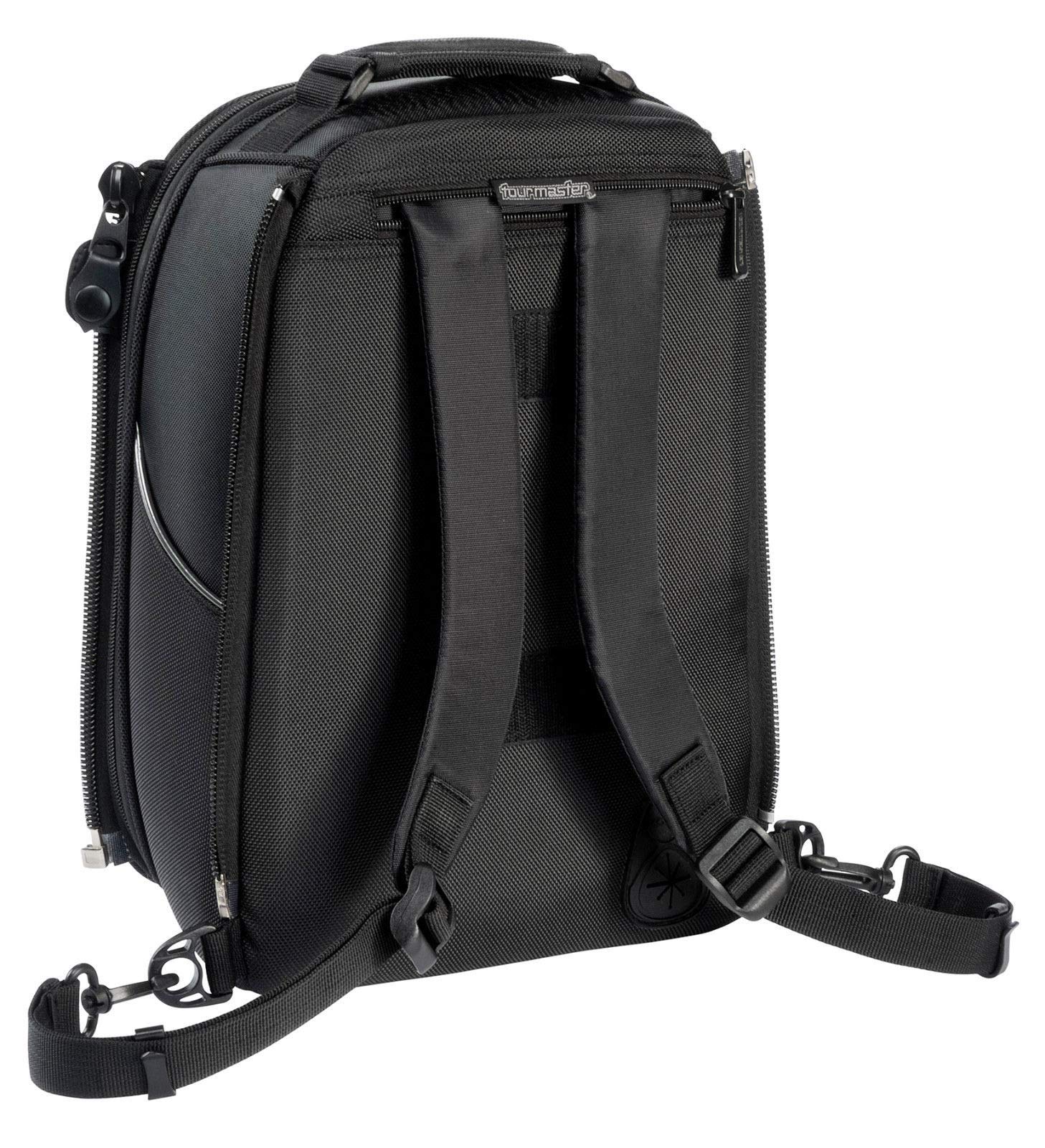 Tour Master Elite Strap Mount Tri-Bag Motorcycle Tank Bag - Black/One Size - Waterproof Storage for Phone, Wallet & Essentials - Perfect for Adventure Riding & Long-Distance Motorcycle Trips