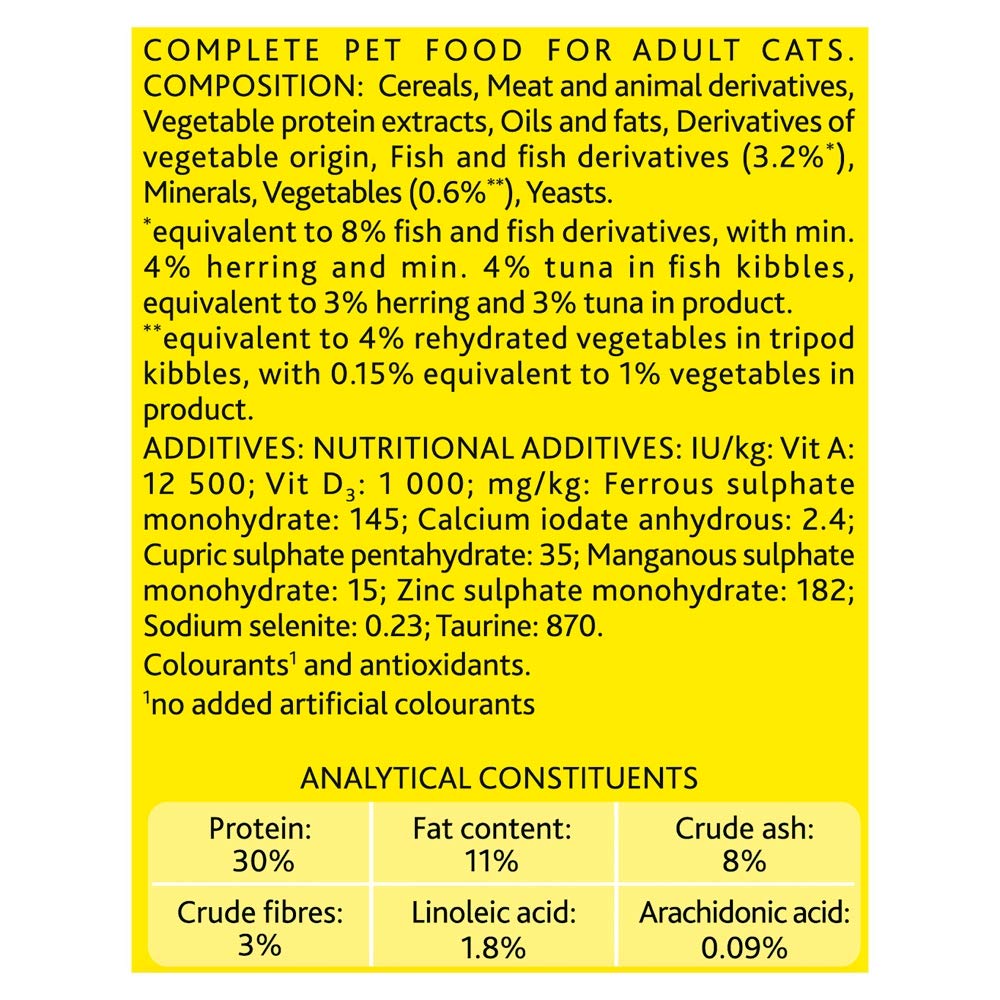 Premium Go-Cat Complete Adult Dry Cat Food with Tuna & Herring - Nutrient-Rich Formula with Vegetables - 4kg Bag for Healthy Skin & Coat - Perfect for Indoor & Outdoor Cats