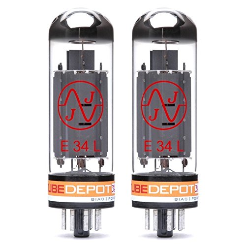 JJ E34L/EL34 Matched Pair Power Vacuum Tubes - Premium Audio Replacement for Guitar Amps & Hi-Fi Systems - Perfect for Marshall, Fender & Vintage Tube Amplifiers