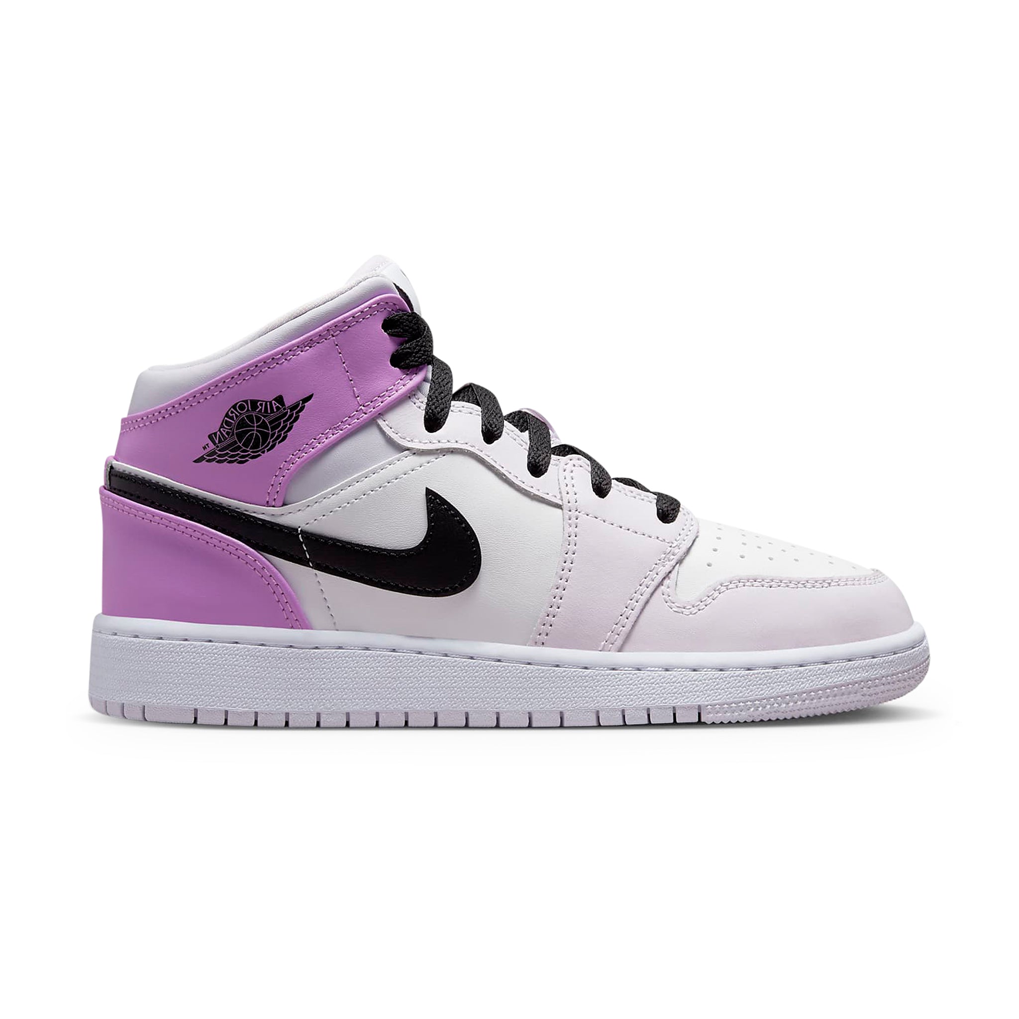Air Jordan 1 Mid Barely Grape (GS) - Kids' Basketball Shoes for School & Casual Wear | Lightweight Sneakers for Sports & Everyday Use