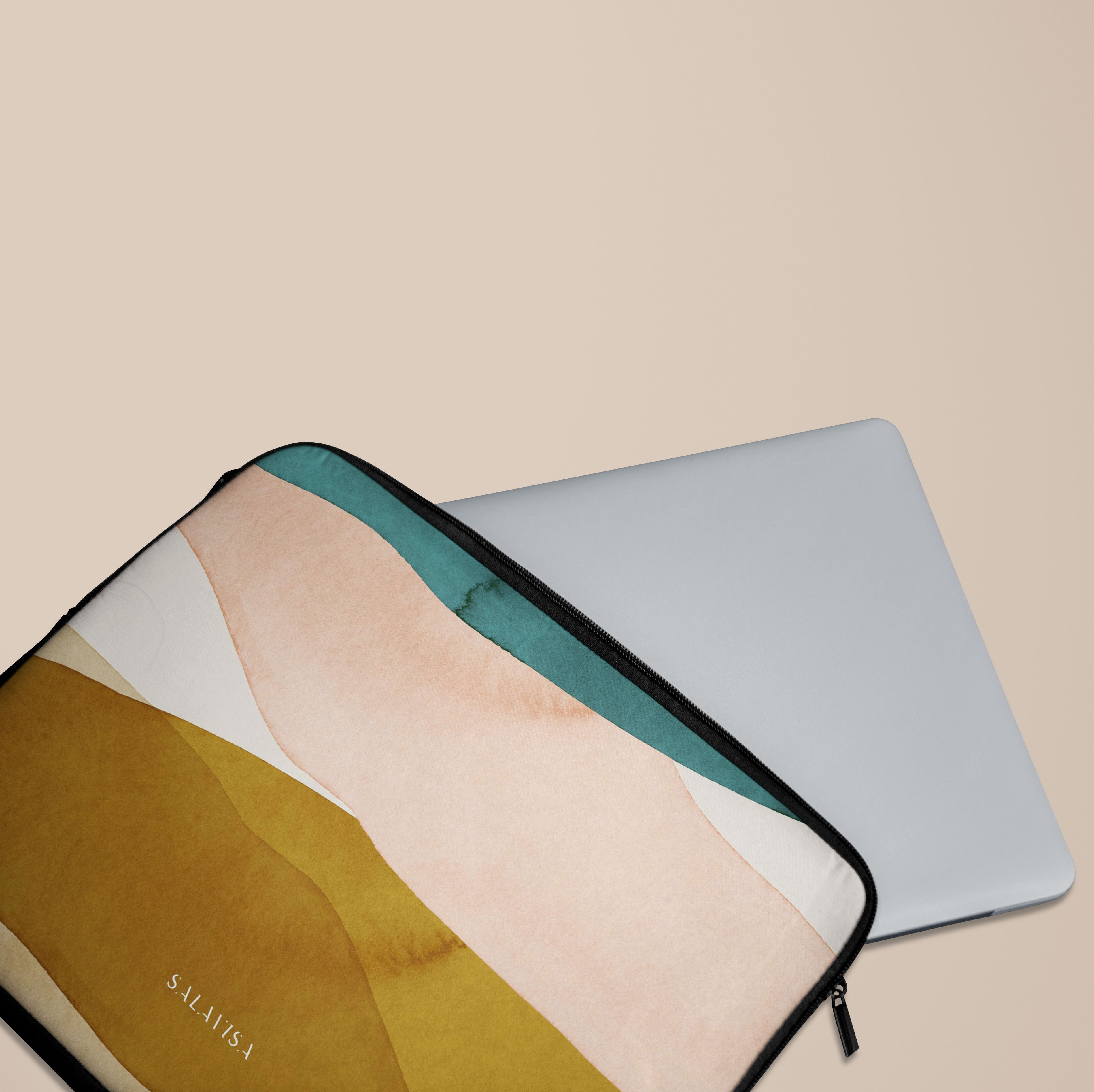 Premium Silk Sands Laptop Sleeve - 13-15 Inch Protective Case for MacBook & Notebooks - Lightweight & Water-Resistant for Work, Travel & School