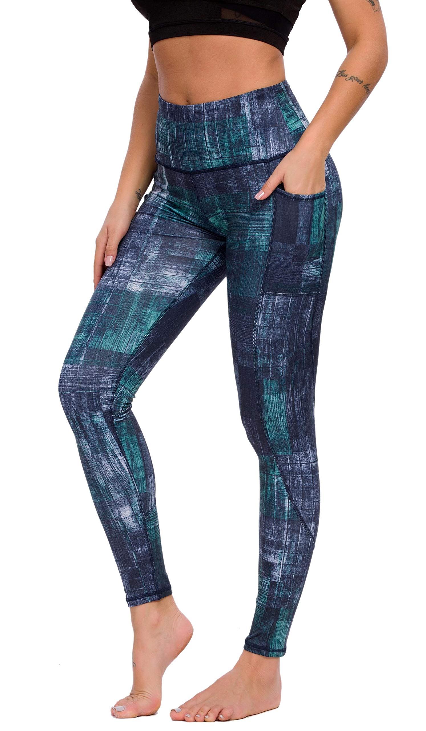 Munvot Women's High Waist Yoga Pants - Workout Running Leggings with Side Pockets for Gym, Fitness & Lounge Wear