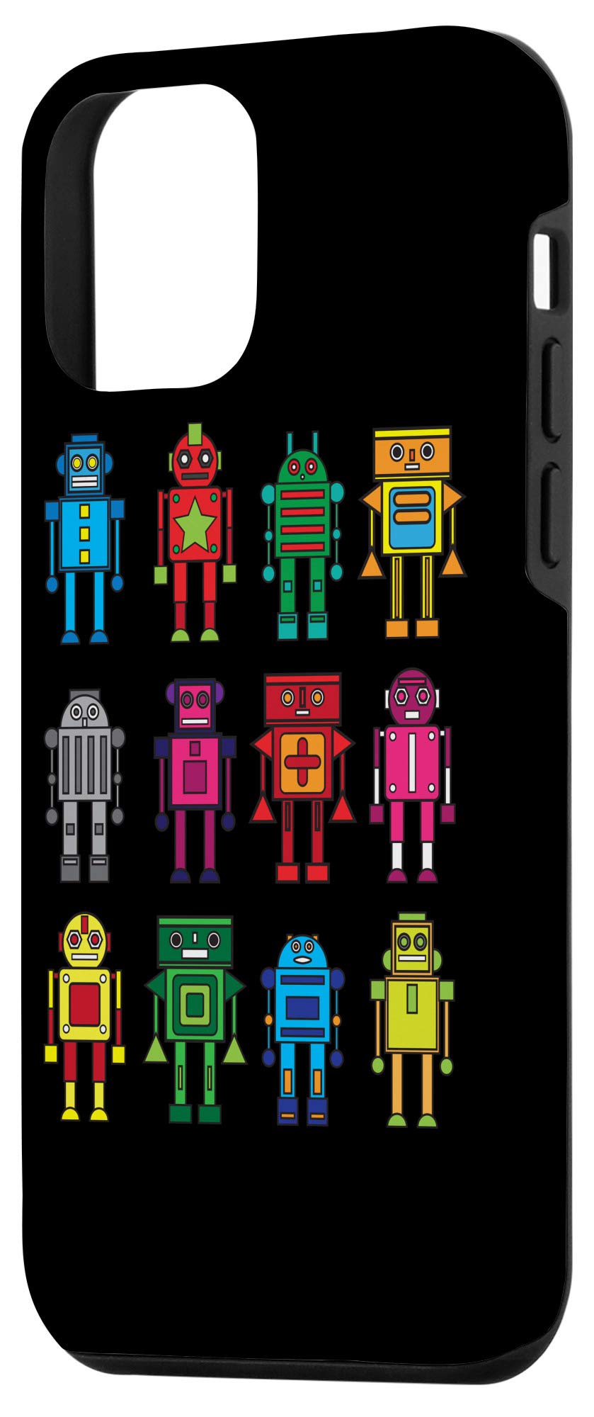 Funny Robot Technology iPhone 12 Mini Case - Cute Robot Design Protective Phone Cover for iPhone 12 Mini - Perfect for Tech Lovers, Gifts & Everyday Use