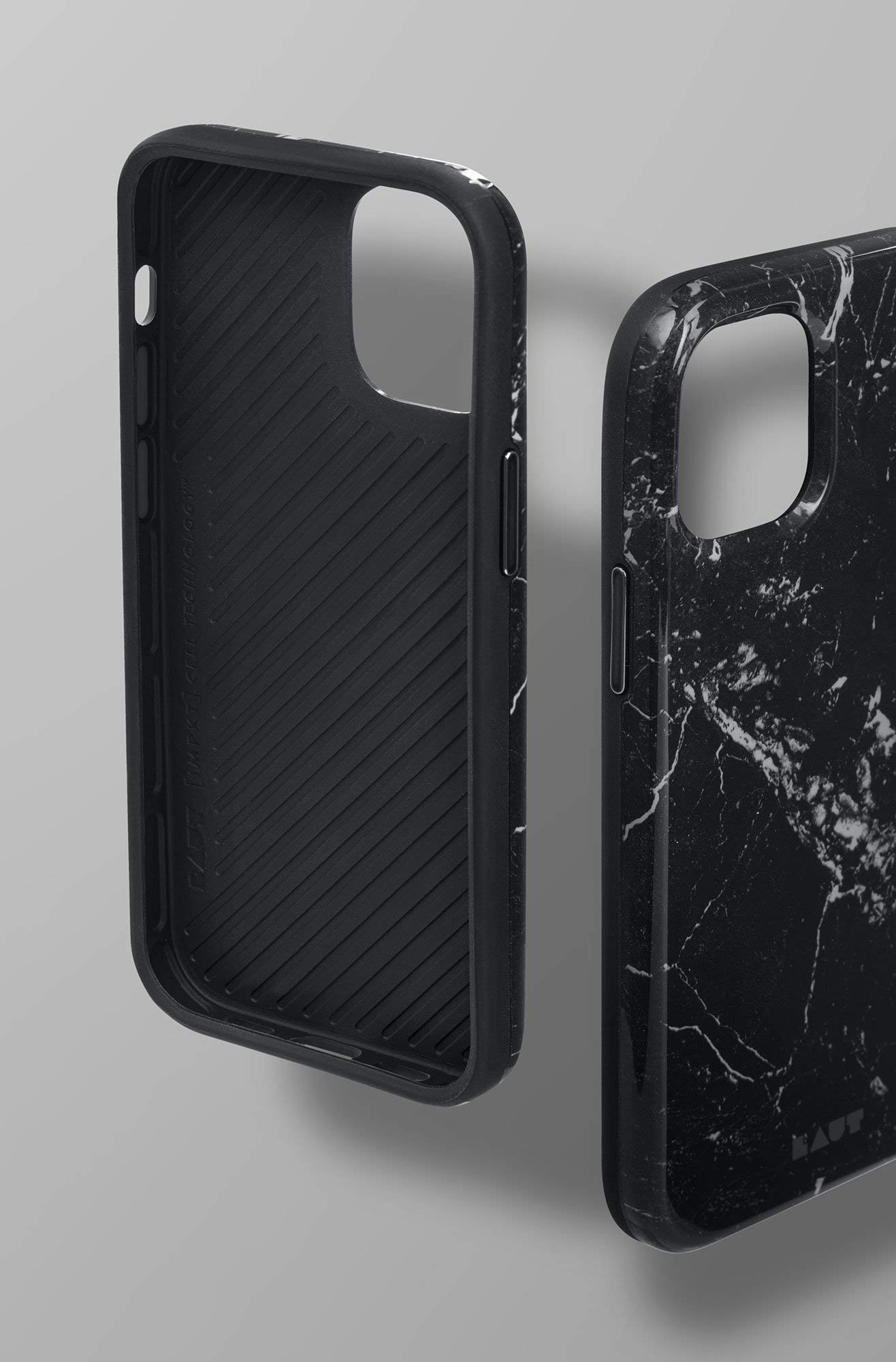 LAUT - HUEX Elements Case Compatible with iPhone 12 Pro Max | Natural Marble Pattern | 13ft/4m Drop Protection | Tactile Buttons | Marble White | Stylish Protection for Work, Travel & Everyday Use