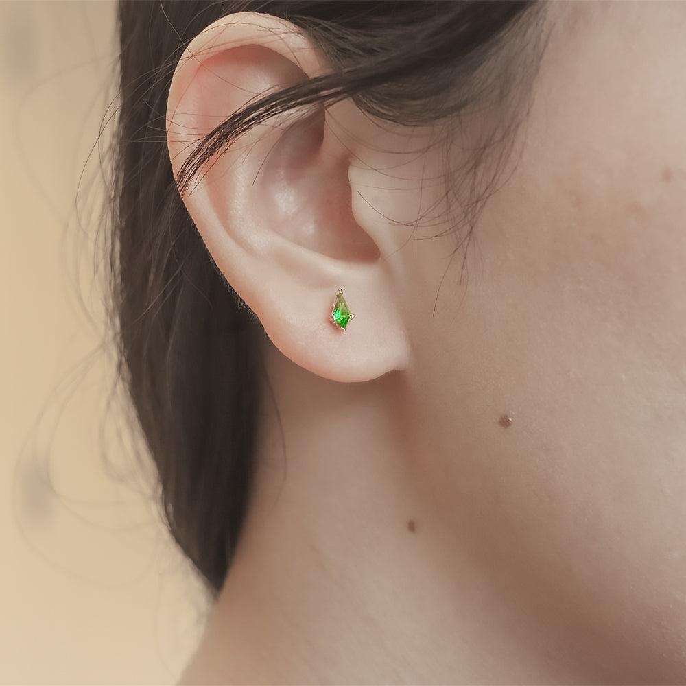 Dainty Kite Cut Premium Gemstone Stud Earrings for Women | Elegant Jewelry Gift for Birthday, Anniversary & Special Occasions | Perfect for Everyday Wear & Formal Events