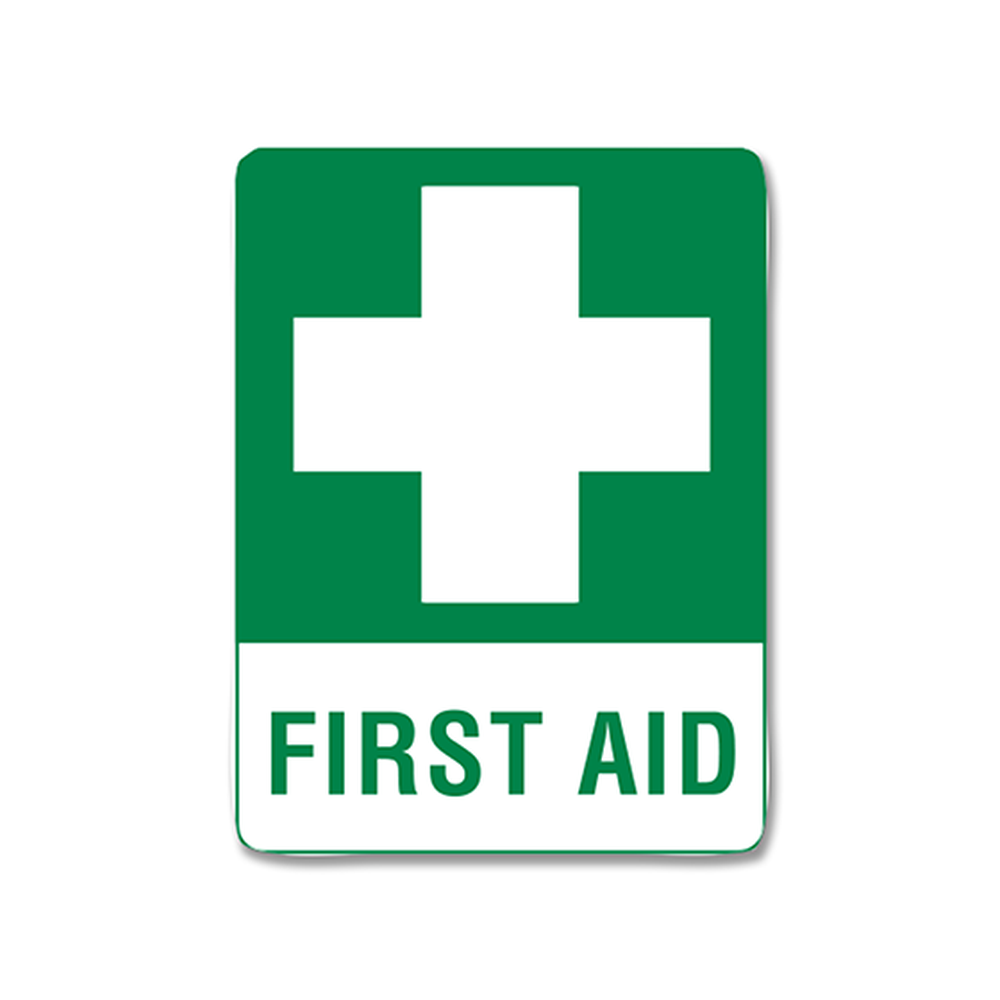 Medium Poly First Aid Sign 45 x 30cm - Durable Safety Sign for Workplace, Hospital & Emergency Preparedness - Perfect for OSHA Compliance & First Aid Kits