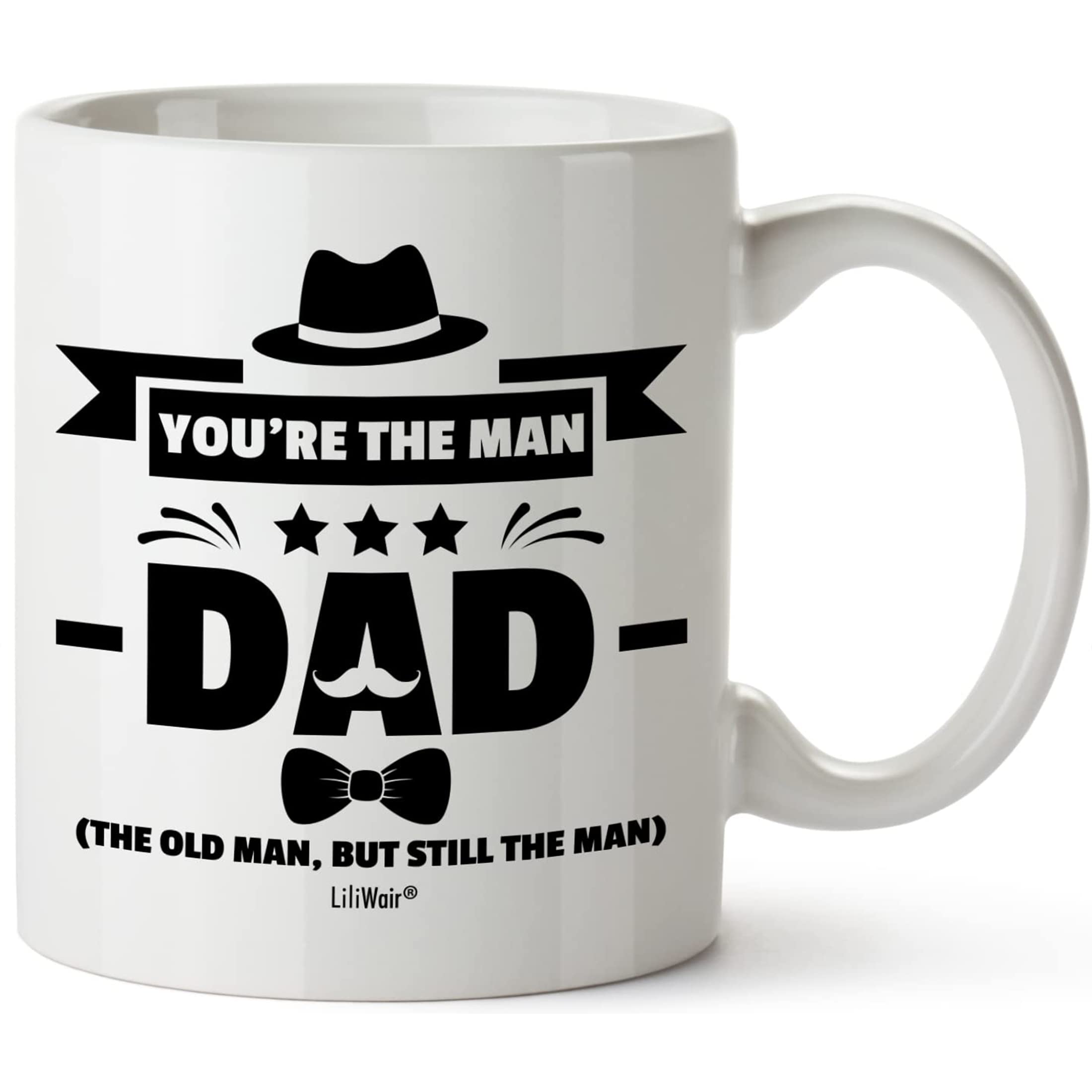 Funny Dad Coffee Mug - Best Christmas Gift for Dad from Daughter, Son or Wife - Unique Birthday Present for Husband, Father, Stepdad & Stepfather - Perfect for Office, Home & Father's Day Celebrations