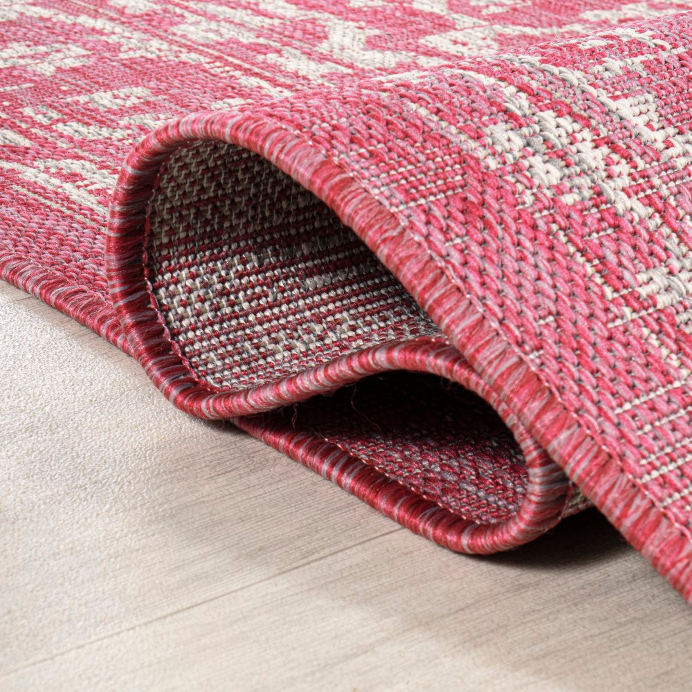 Malta Bohemian Medallion Textured Weave Indoor/Outdoor Area Rug - Perfect for Living Room, Bedroom, Patio & Deck Decor