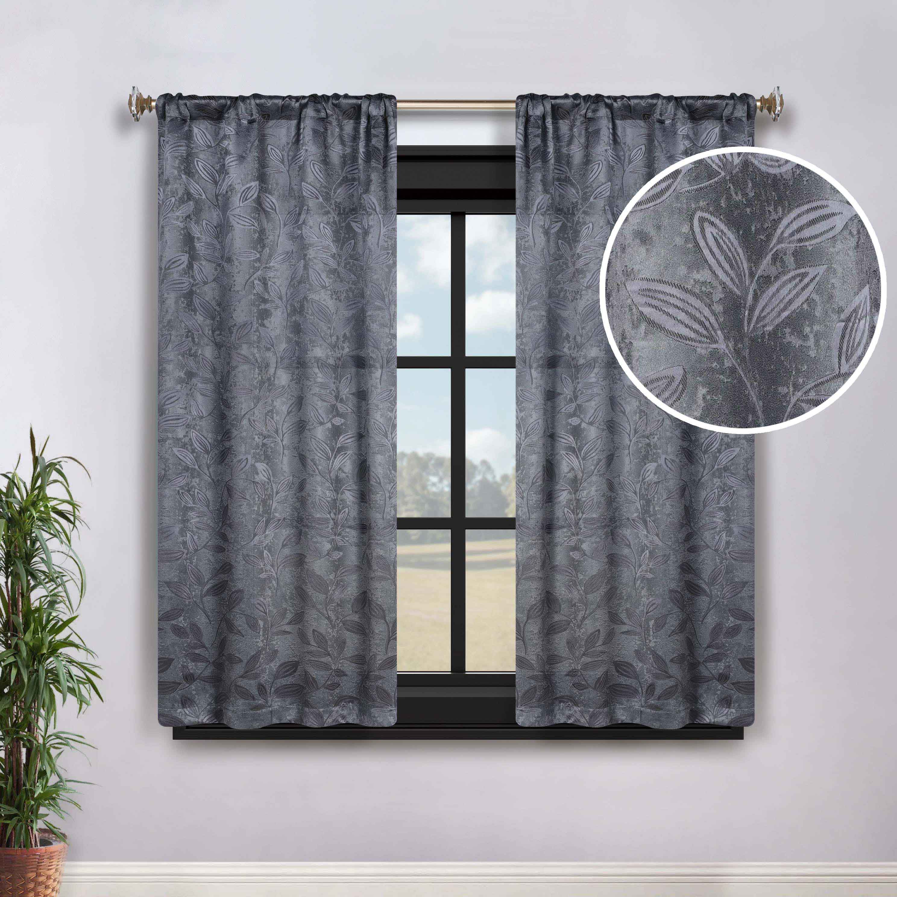 Blackout Curtains with Rod Pocket - Set of 2 Panels for Complete Room Darkening | Perfect for Bedrooms, Nurseries & Home Theater Light Blocking