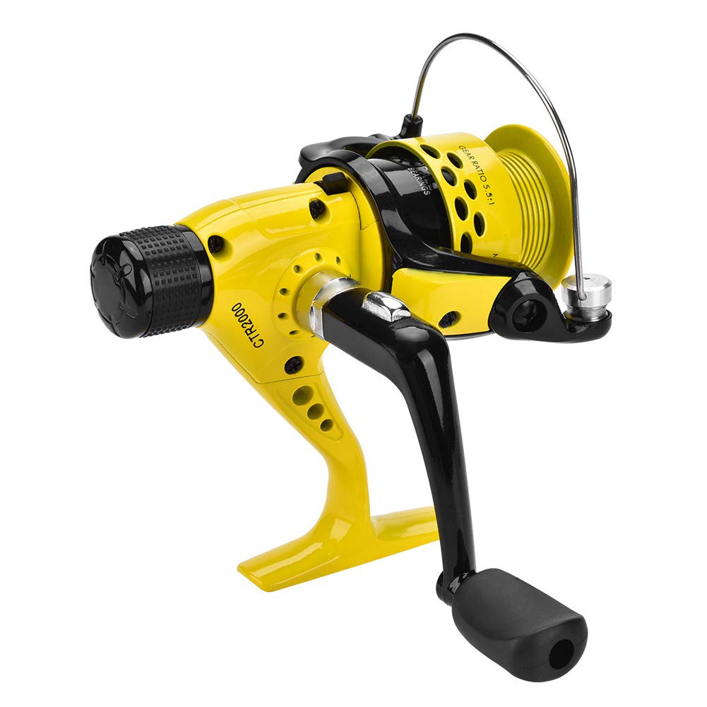 Portable Spinning Fishing Reel - 2000 Series Lightweight Freshwater & Saltwater Fishing Gear for Travel Enthusiasts | Perfect for Shore Fishing, Boat Trips & Outdoor Adventures