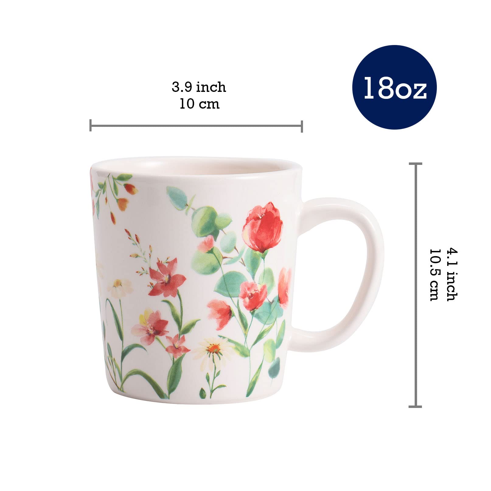 Bico Summer Provence 16-Piece Ceramic Dinnerware Set - Service for 4 Includes 11