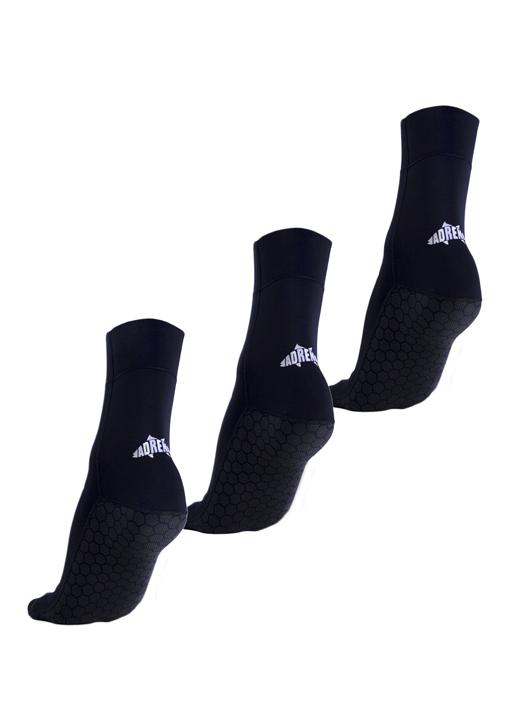 Adreno Tuna 2mm Super Stretch Dive Socks - 3 Pack Neoprene Socks for Scuba Diving, Snorkeling & Water Sports - Warm & Comfortable Footwear for Cold Water Activities