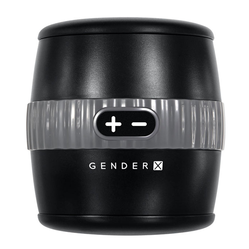 Gender X Barrel of Fun Open-Ended Vibrating Masturbator - Powerful Rechargeable Adult Toy for Men & Women - Perfect for Solo Play & Couples' Intimate Moments