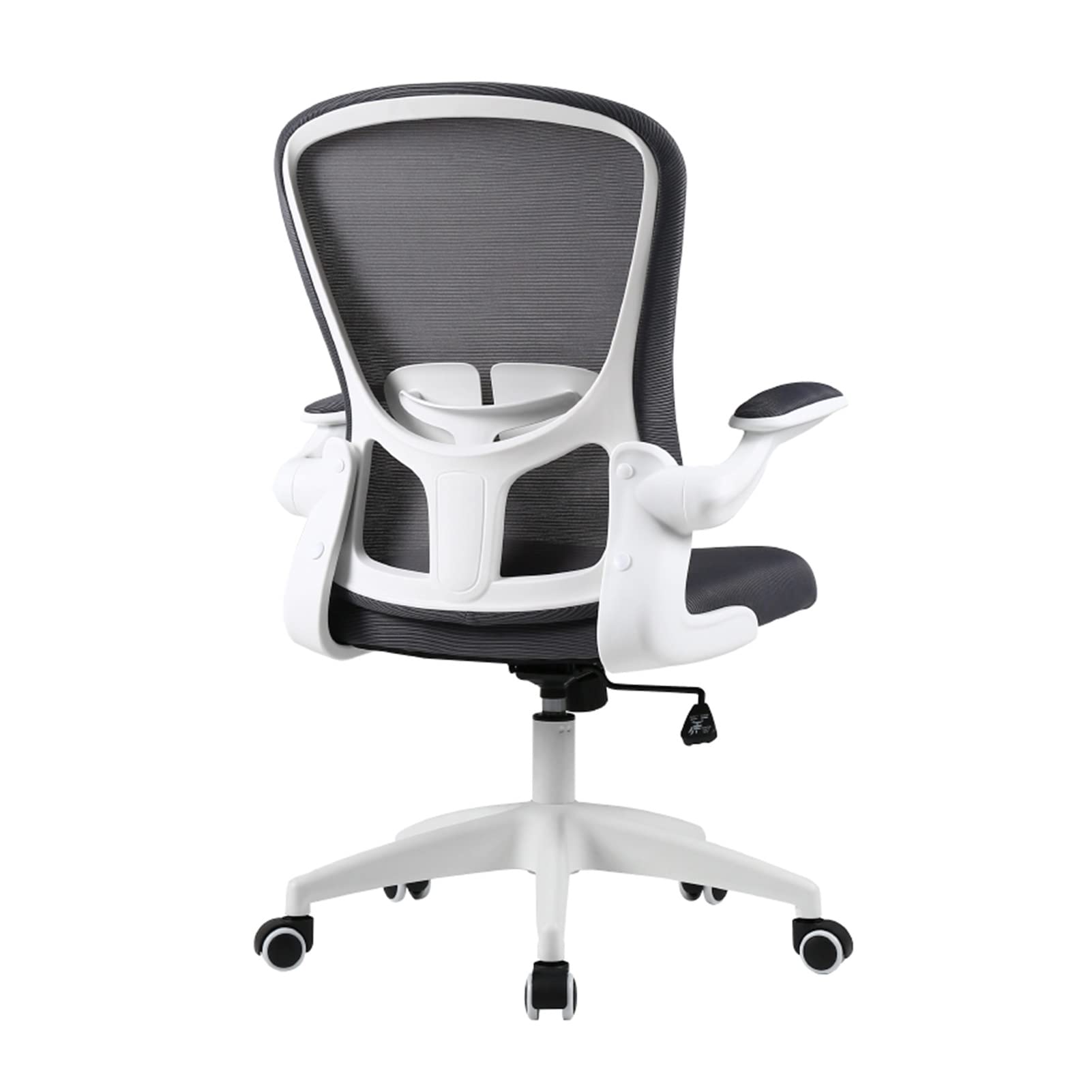 Ergonomic Home Office Chair - High Back Mesh Computer Chair with Lumbar Support & Tilt Function - Adjustable Height Gaming Chair for Adults & Kids - 150kg Weight Capacity - White - Perfect for Work, Study & Gaming