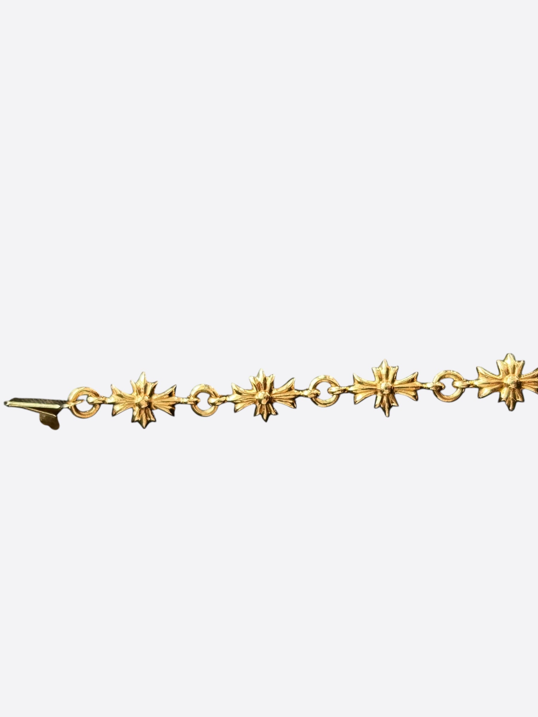 22K Yellow Gold Tiny E Bracelet by Chrome Hearts - Elegant & Luxurious Jewelry for Women, Perfect for Gifts, Parties & Everyday Wear