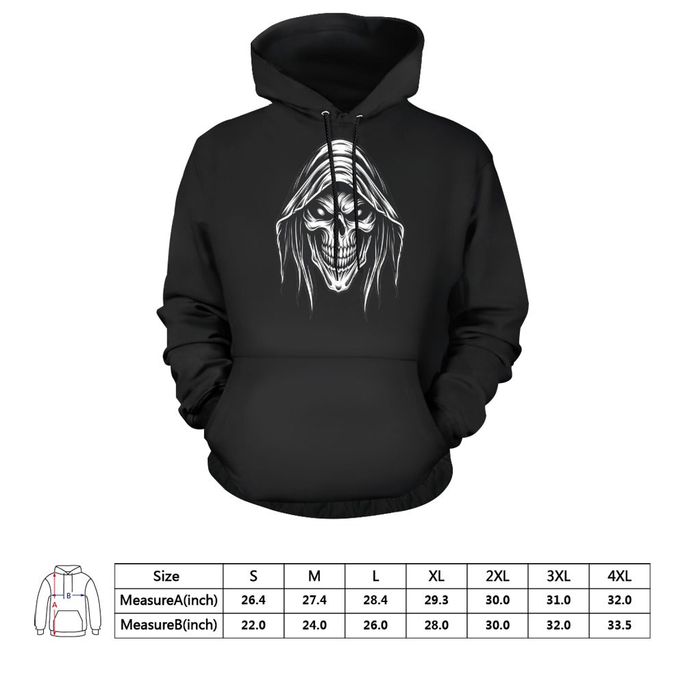 Angry Grim Reaper Hoodie - Gothic Halloween Sweatshirt for Men & Women | Perfect for Cosplay, Halloween Parties & Dark Fashion Lovers