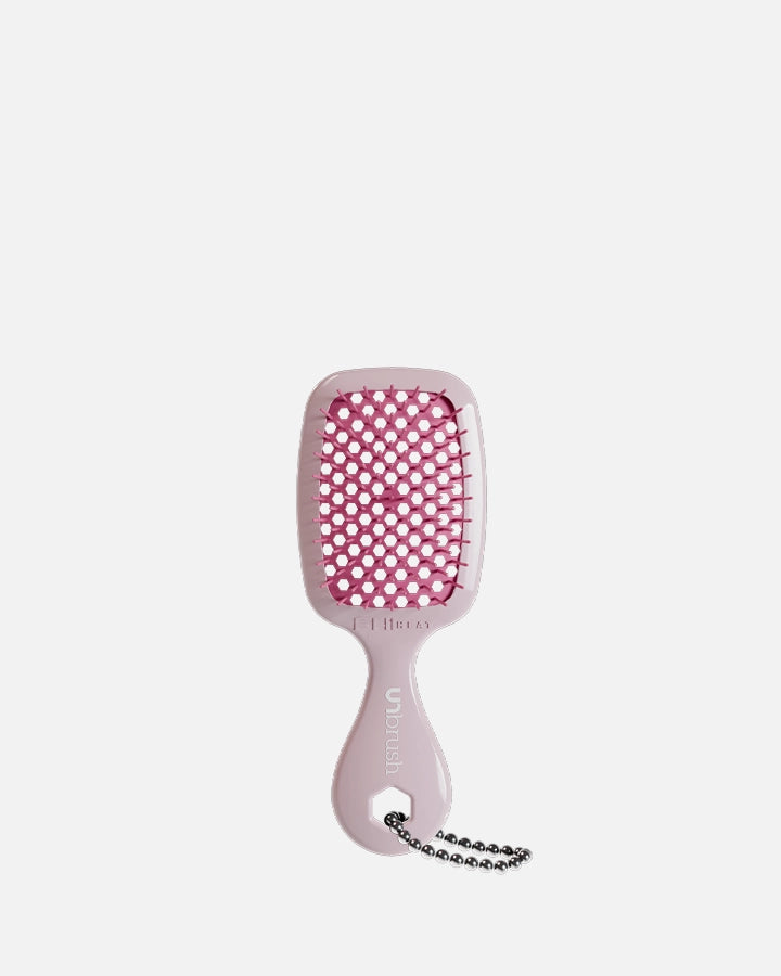 UNbrush Super Mini Keychain Detangling Hair Brush - Portable Peony Design for On-the-Go Styling | Perfect for Travel, Purse & Emergency Hair Fixes