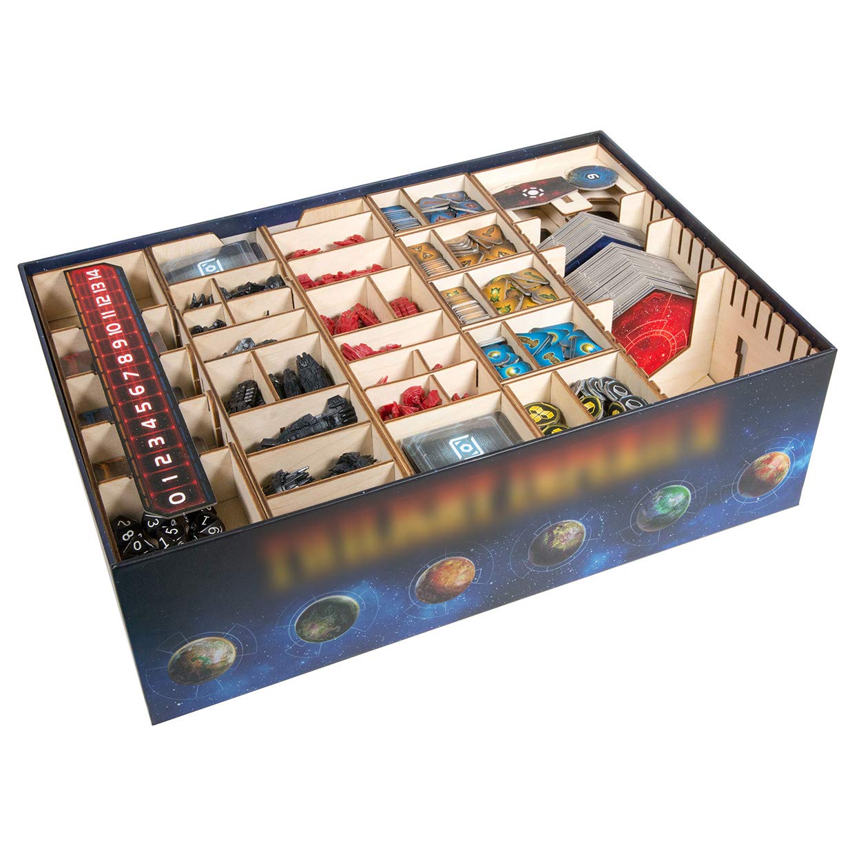 The Broken Token Imperious Twilight Box - Premium Wooden Game Organizer with Multiple Trays for Twilight Imperium Board Game | Perfect for Game Nights & Storage Solutions