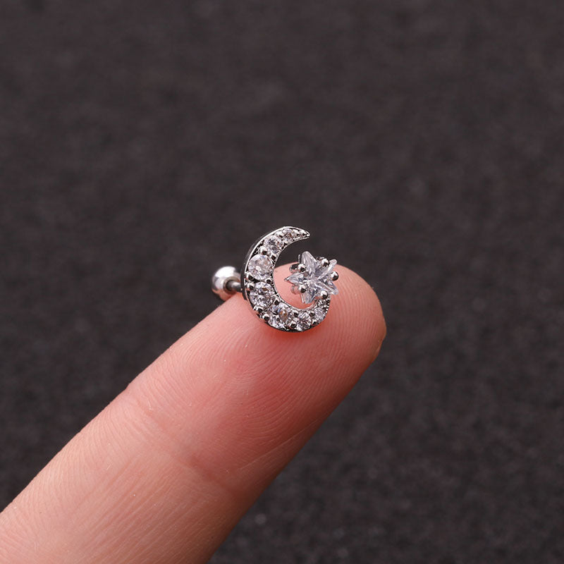 20G Heart Helix Stud Earrings for Upper Lobe Piercing - Hypoallergenic Surgical Steel Cartilage Jewelry - Perfect for Daily Wear, Parties & Gifts | HSPJ1937