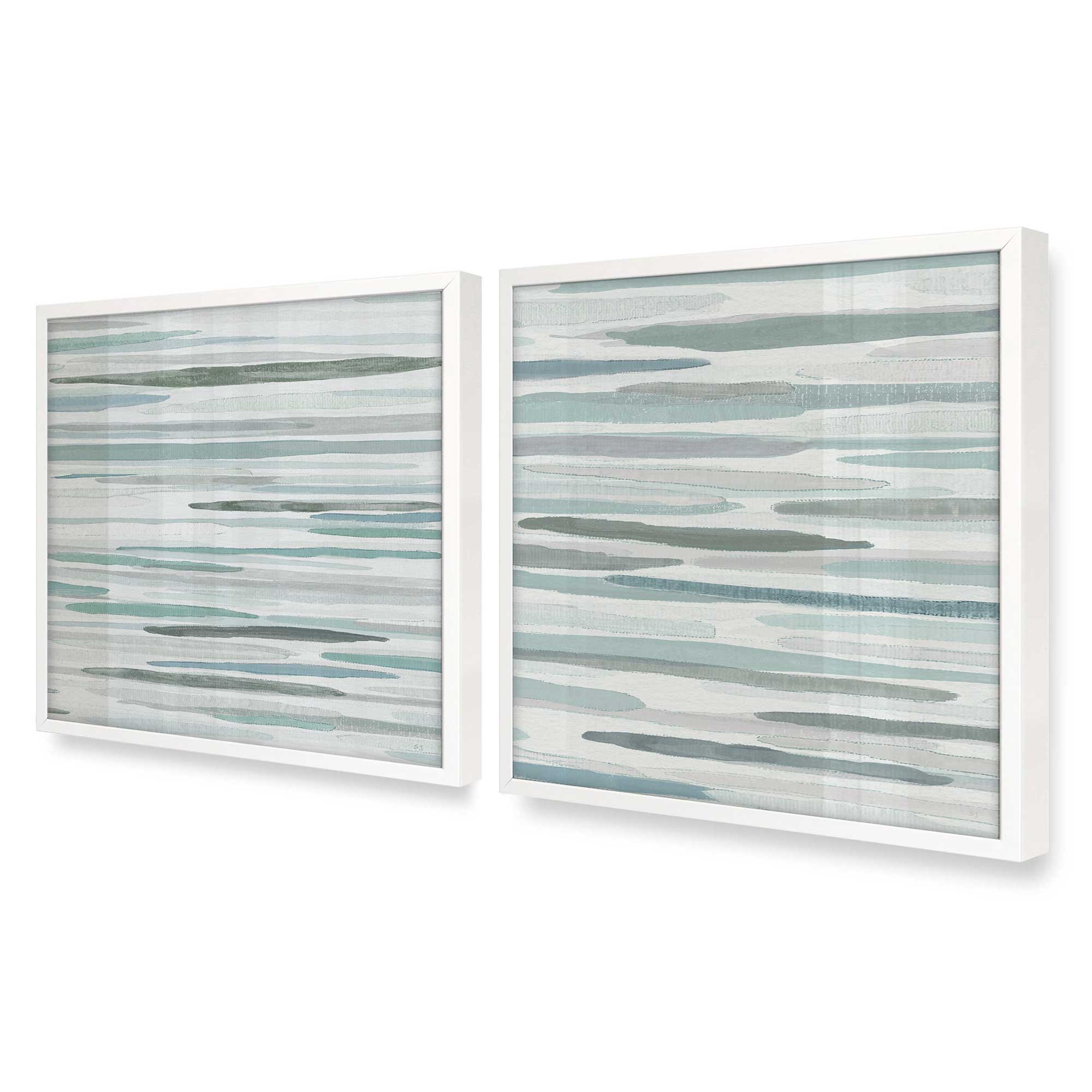 Cresting Calm Set of 2 Wall Art Prints on Archival Matte Paper - Coastal Beach Decor for Living Room, Bedroom & Office