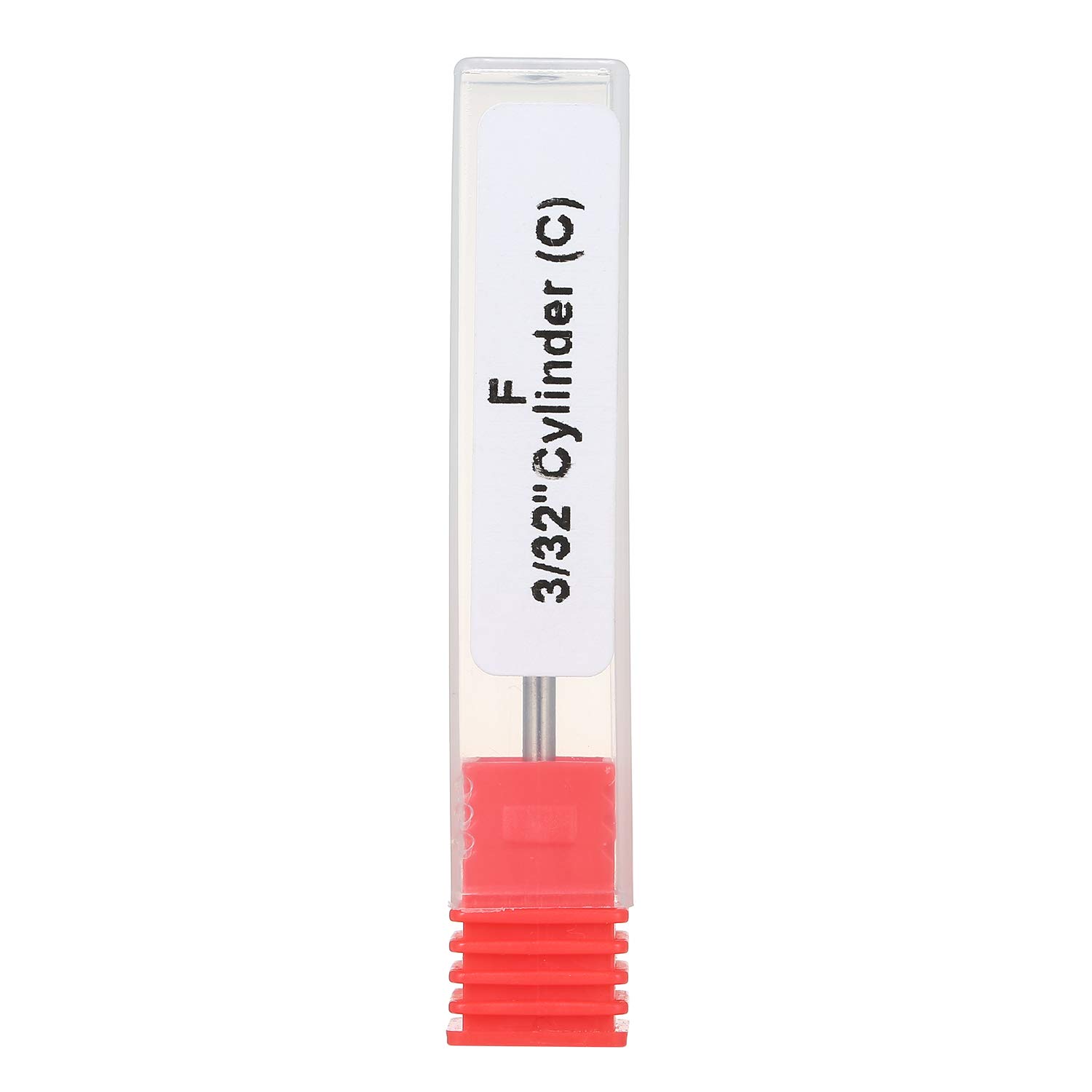 White Ceramic Nail Drill Bit - Large Barrel Cylinder Smooth Top Bit for Electric Manicure Machines | Professional Nail Tools Accessories | Perfect for Salon & Home Nail Care