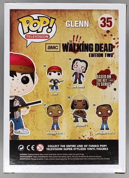 Funko Pop The Walking Dead TV Glenn Bloody Variant - Exclusive MoAF Collectible Figure - Perfect for Horror Fans & Comic Con Displays