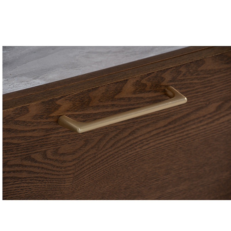 BREDA 180cm Walnut Entertainment TV Stand - Modern TV Console for Living Room, Bedroom & Home Theater