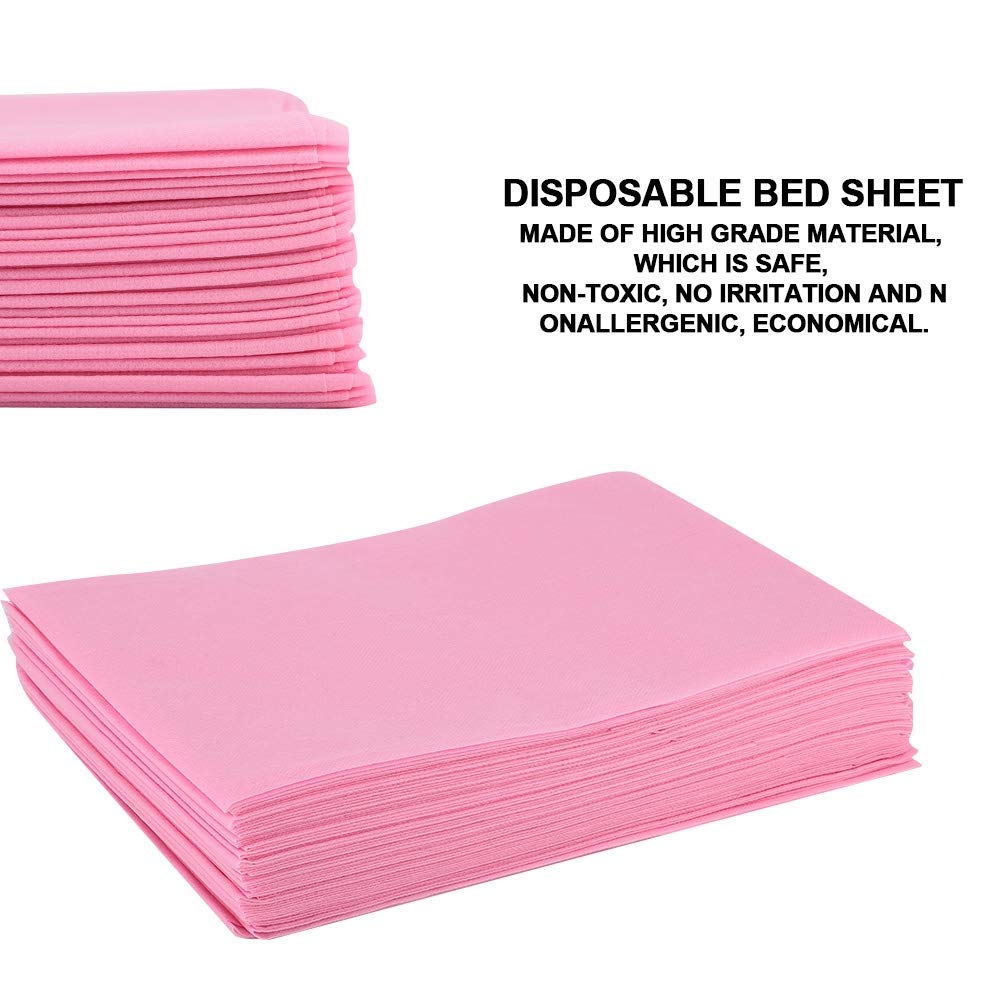40pcs Disposable Bed Sheets - Waterproof & Oil Resistant Massage Table Covers for Salon, Spa, Tattoo & Hotel Use - Hygienic Single-Use Bed Protectors for Beauty Treatments & Professional Services