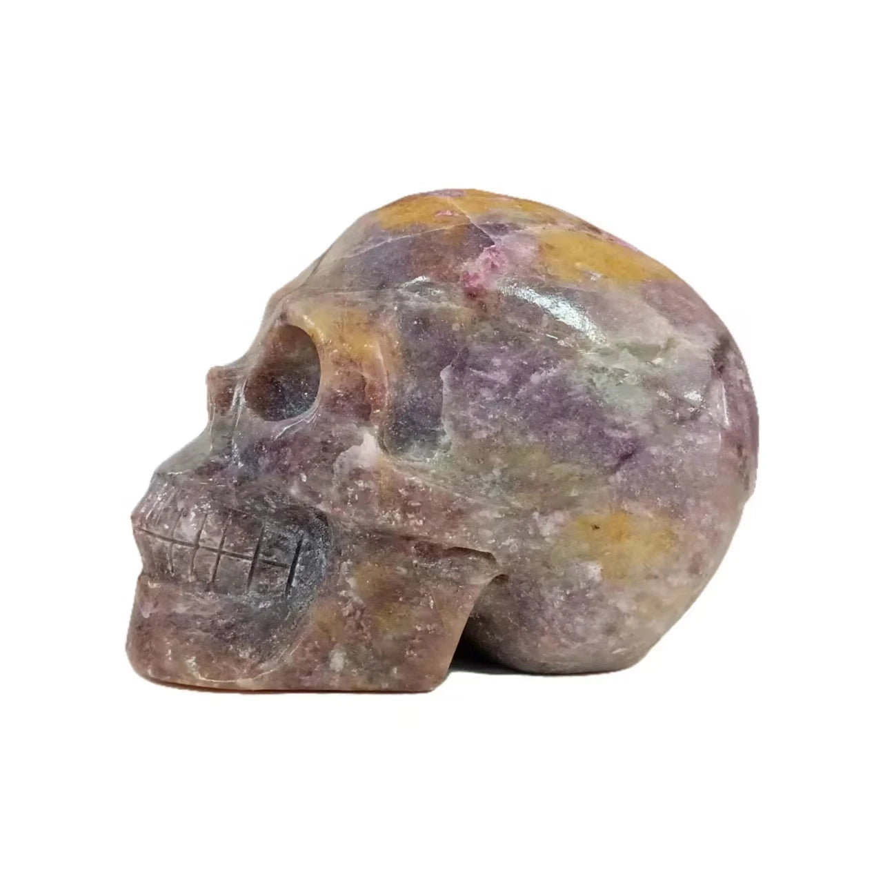 Handmade Custom Crystal Skull Sculpture - Natural Healing Stone, Reiki Energy, Home Decor Collectible - Perfect for Meditation, Spiritual Gifts & Feng Shui Decor