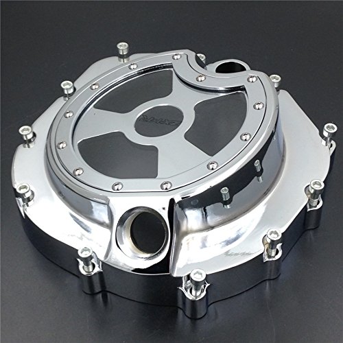 Kawasaki ZX14R ZZR1400 2006-2013 Motorcycle Engine Clutch Cover - Chrome Right Side See Through Design | Perfect for Custom Bike Builds & Showcase Engines