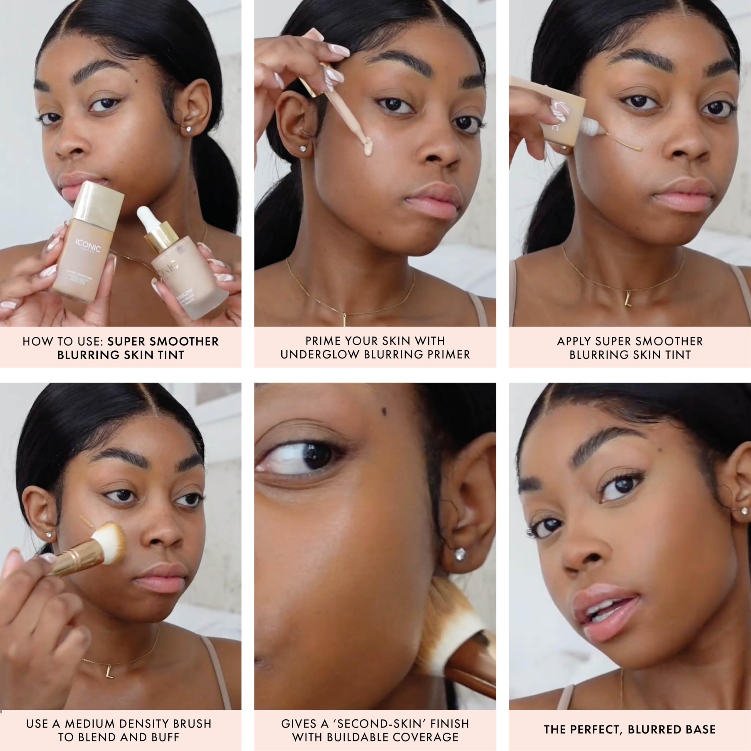 ICONIC LONDON Super Smoother Blurring Skin Tint - Light to Medium Coverage Tinted Moisturizer | Hydrating, Ultra-Lightweight, Cruelty-Free & Vegan Makeup | Perfect for Daily Wear, Natural Look & On-The-Go Touch Ups