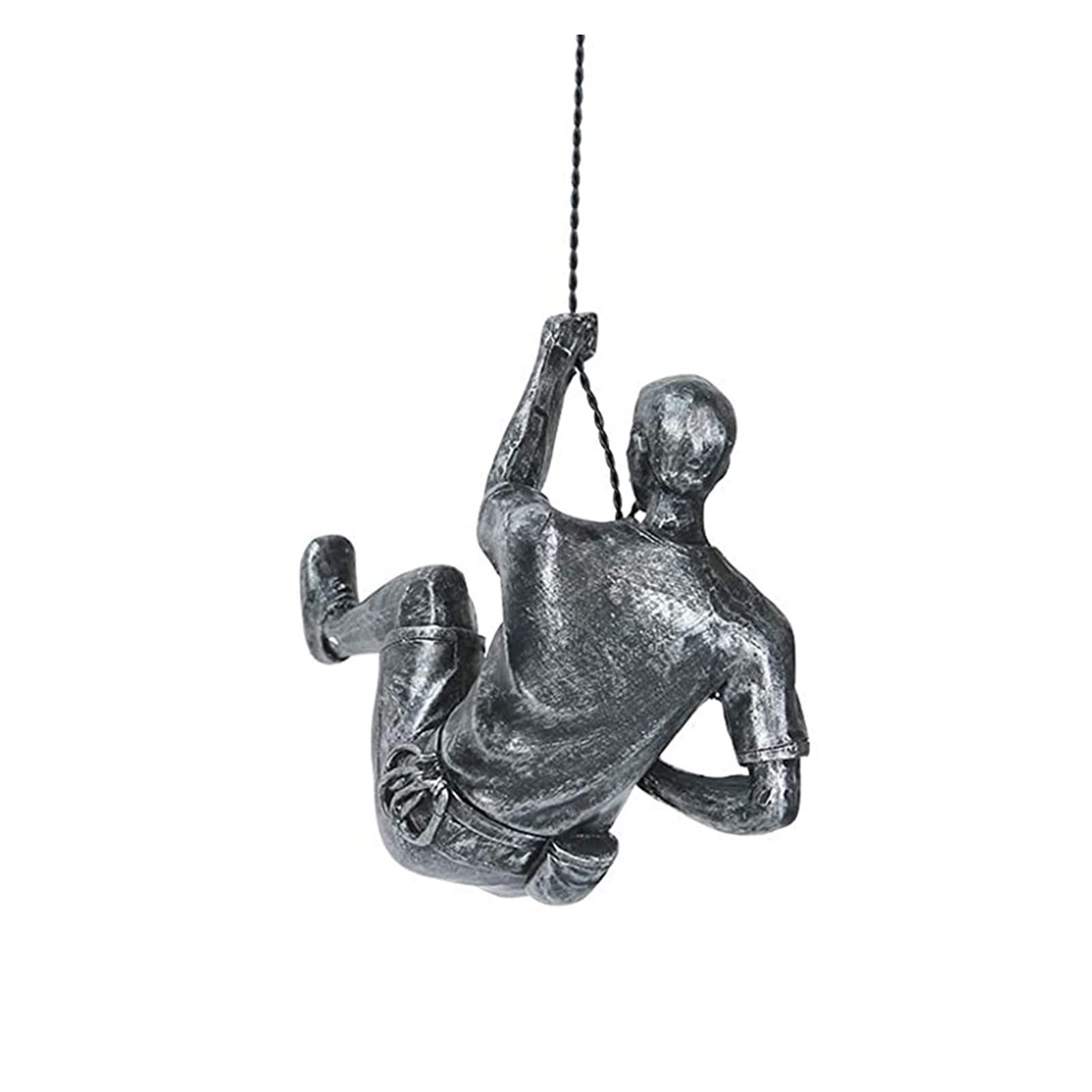 Nordic Industrial Retro Rock Climbing Sculpture - Resin Mount Climber Statue Wall Decor for Man Cave, Office & Home - Hanging Art Craft Pendant (Color: B) - Perfect for Adventure Lovers & Mountain Theme Decor