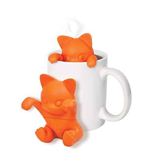 Cute Animal Silicone Tea Infusers - Unicorn, Shark, Squirrel, Cat, Owl & Elephant Tea Strainers (6-Piece Set) - Perfect Gift for Tea Lovers - Great for Loose Leaf Tea, Iced Tea & Herbal Brews at Home or Office