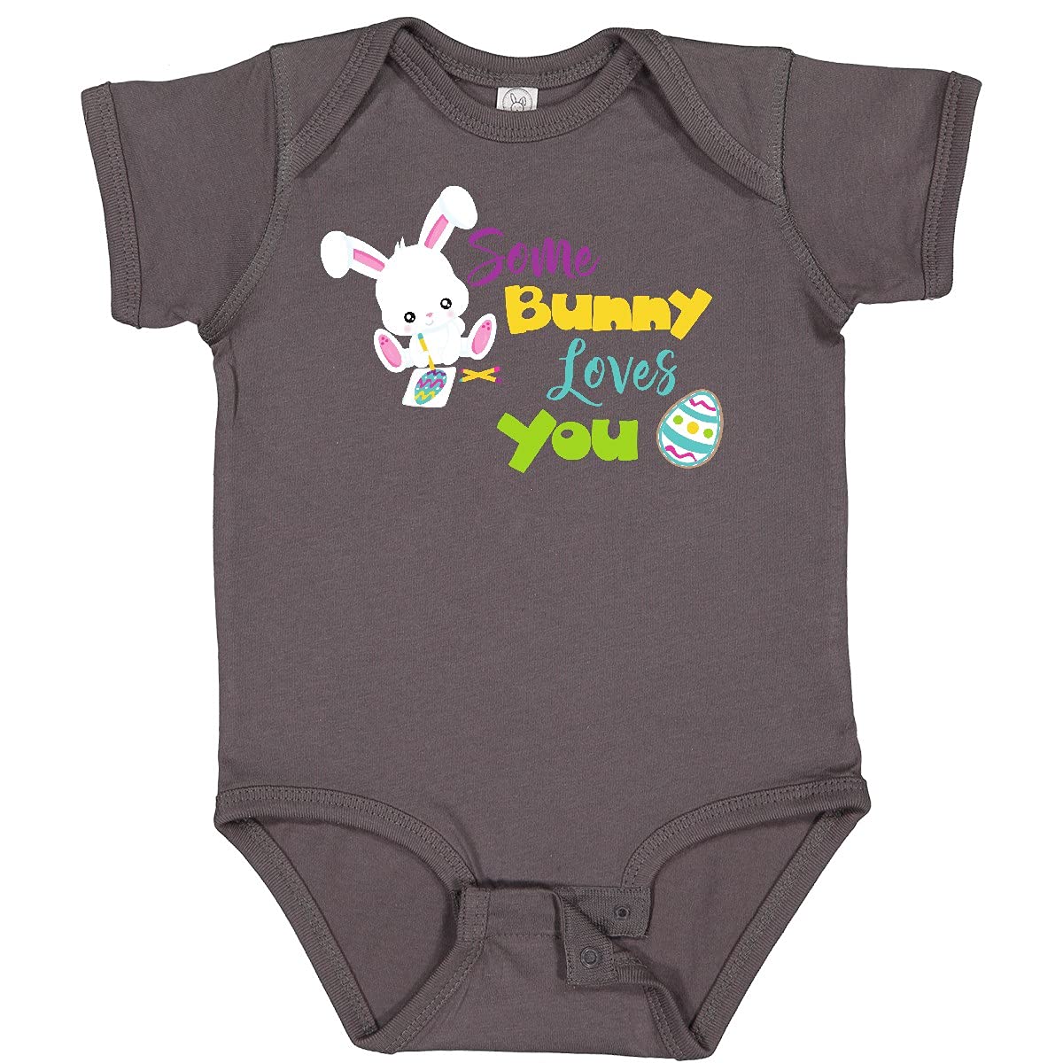 Inktastic Easter Baby Bodysuit - Cute Rabbit & Easter Eggs Design - Perfect for Easter Gifts, Baby Showers & Holiday Photos