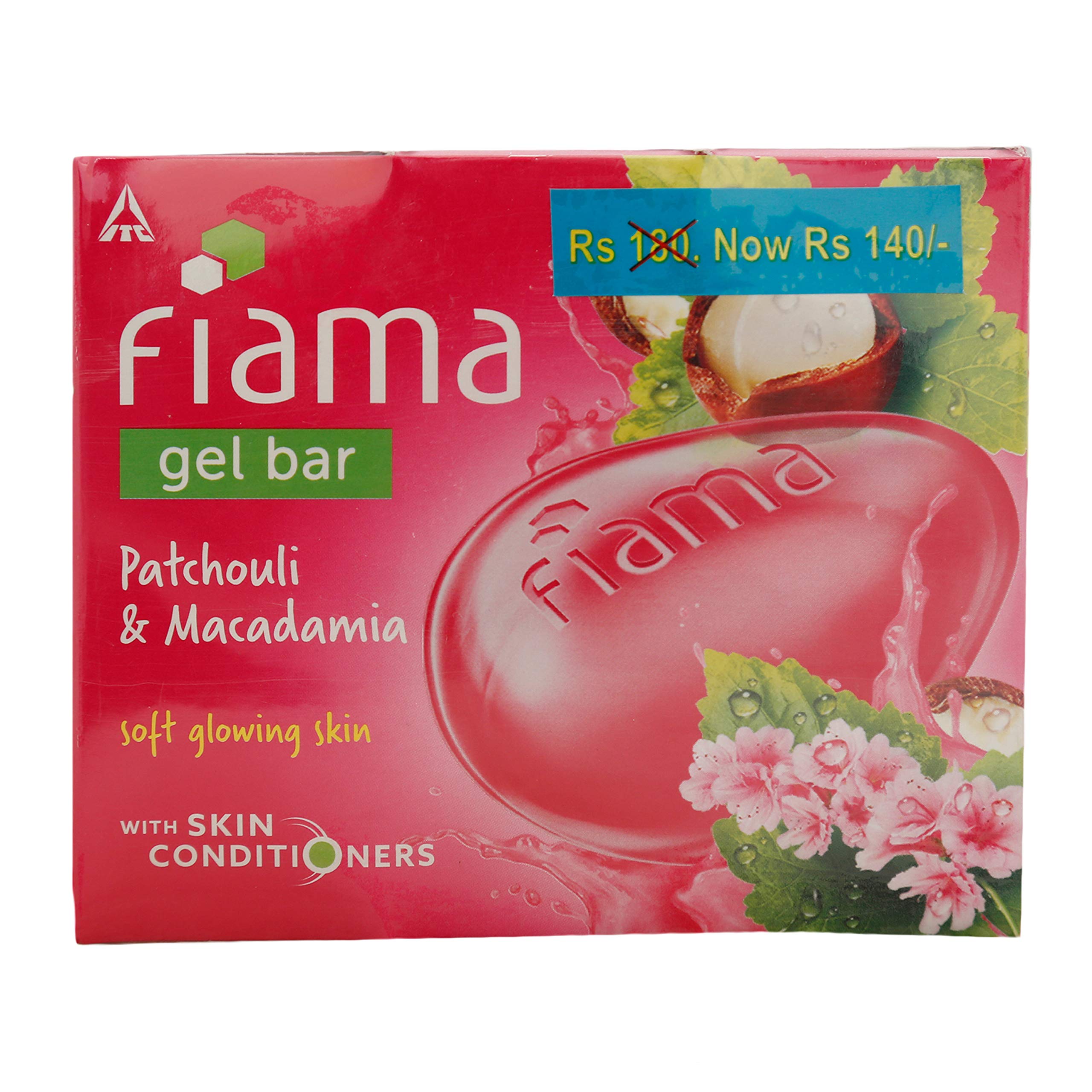Fiama Gel Bar Soap - Patchouli & Macadamia for Soft Glowing Skin | Moisturizing Skin Conditioners | 125g (3-Pack) | Perfect for Daily Shower & Spa-Like Skin Care