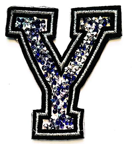 Blue Crystal Letter Y