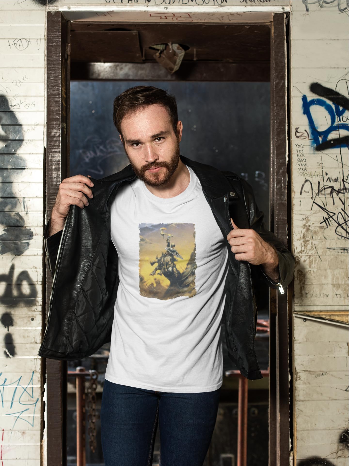 Eternal Champion by Frank Frazetta Men's Graphic T-Shirt - Vintage Art Tee for Casual Wear & Comic Con