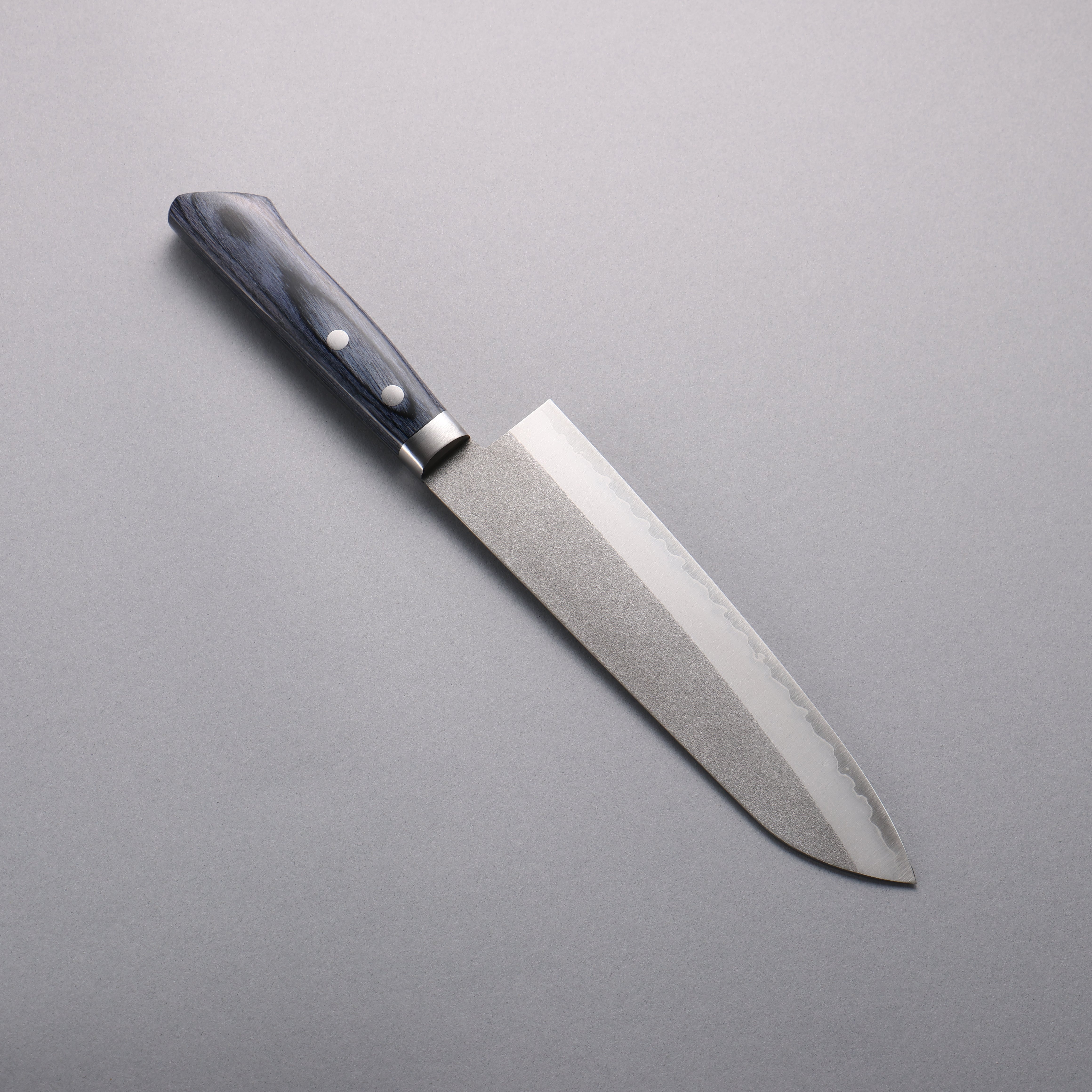 Kunihira VG1 Nashiji Gyuto 180mm Japanese Chef Knife with Navy Blue Pakkawood Handle - Perfect for Sushi, Meat Cutting & Professional Kitchen Use