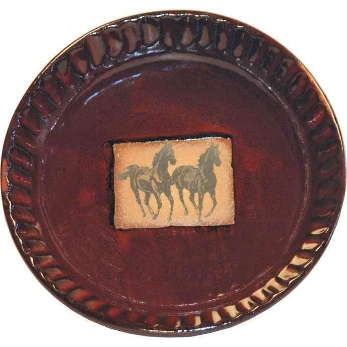 Western Style Running Horses Red Dinnerware Set - Perfect for Cowboy Themed Parties, Ranch Decor, and Rustic Dining