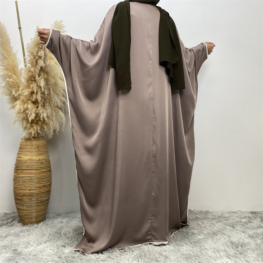 Elegant Bisht 2-Piece Abaya Set in Taupe - Modest Islamic Women's Dress for Prayer, Special Occasions & Everyday Wear