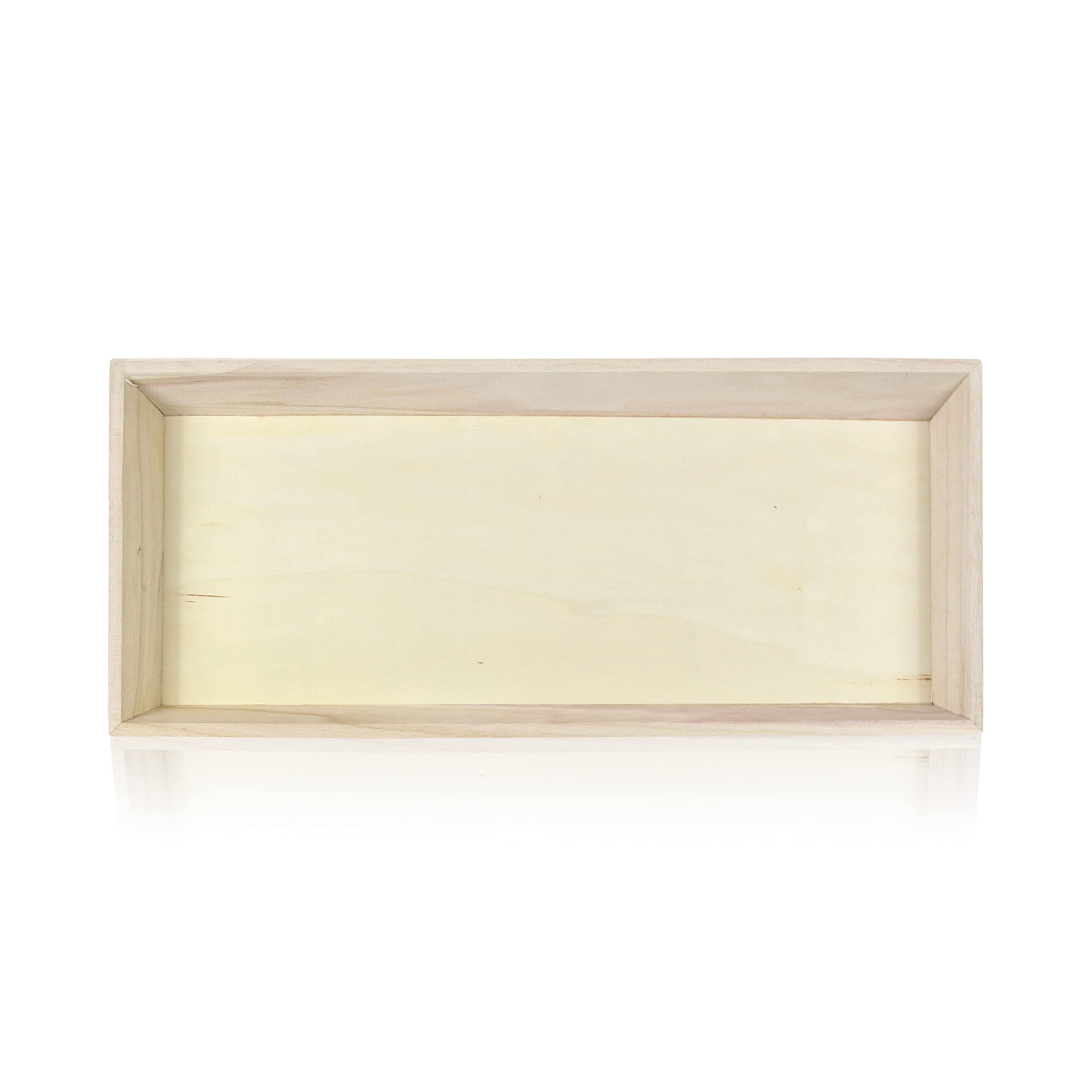 PACKNWOOD 210 Wood Tray - 15 Heavy Duty Biodegradable Wooden Serving Trays (17x7.5x1.5in) - 10 Pack - Perfect for Snacks, Appetizers, Cheese Boards & Party Serving - Eco-Friendly Tableware for Home, Restaurants & Events